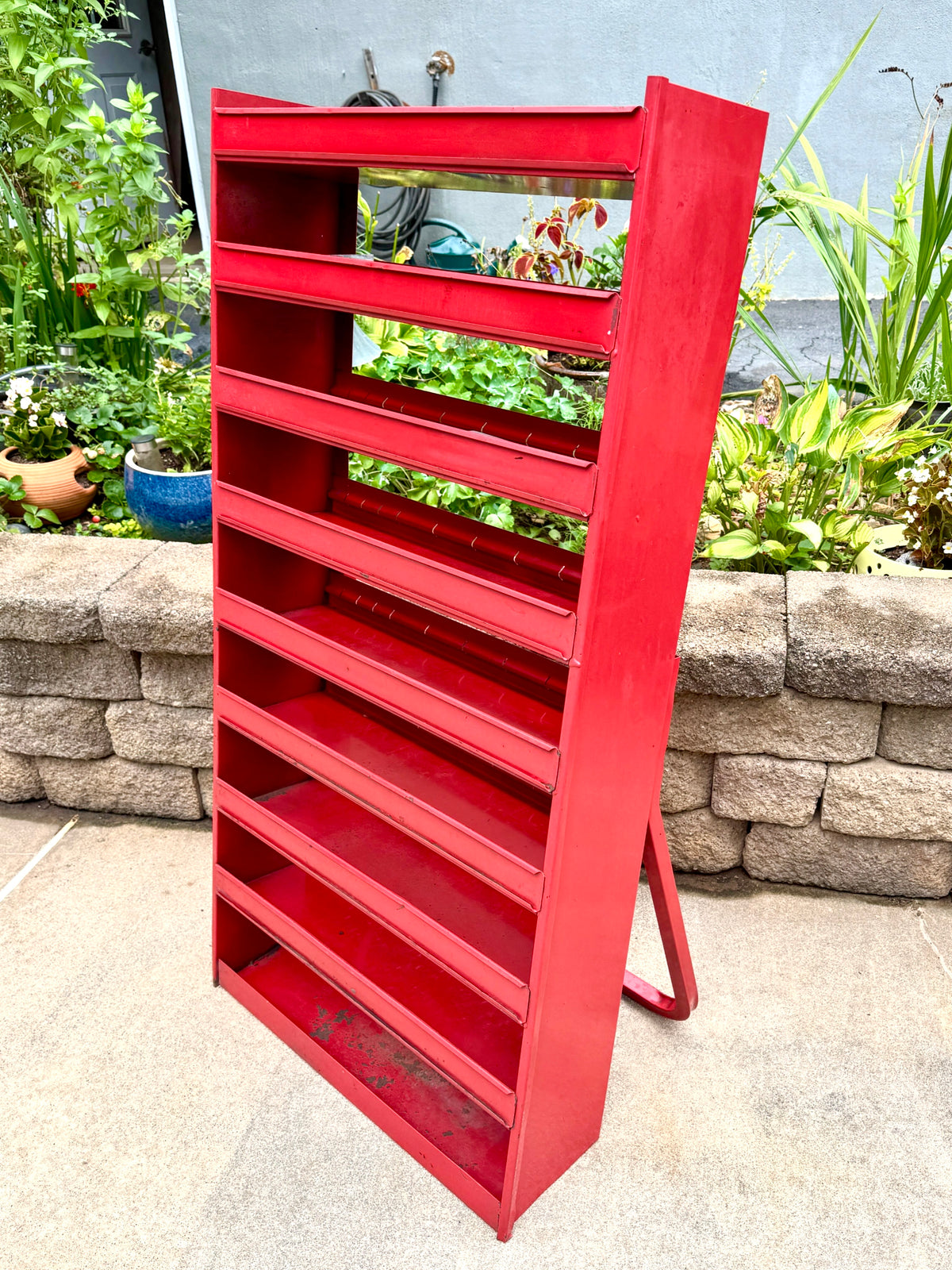 Industrial Red Metal Organizer Bin Cabinet ~ Organizer Cabinet