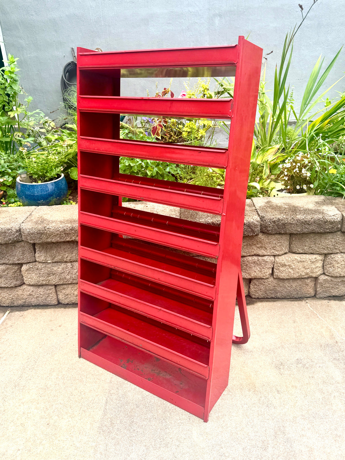 Industrial Red Metal Organizer Bin Cabinet ~ Organizer Cabinet