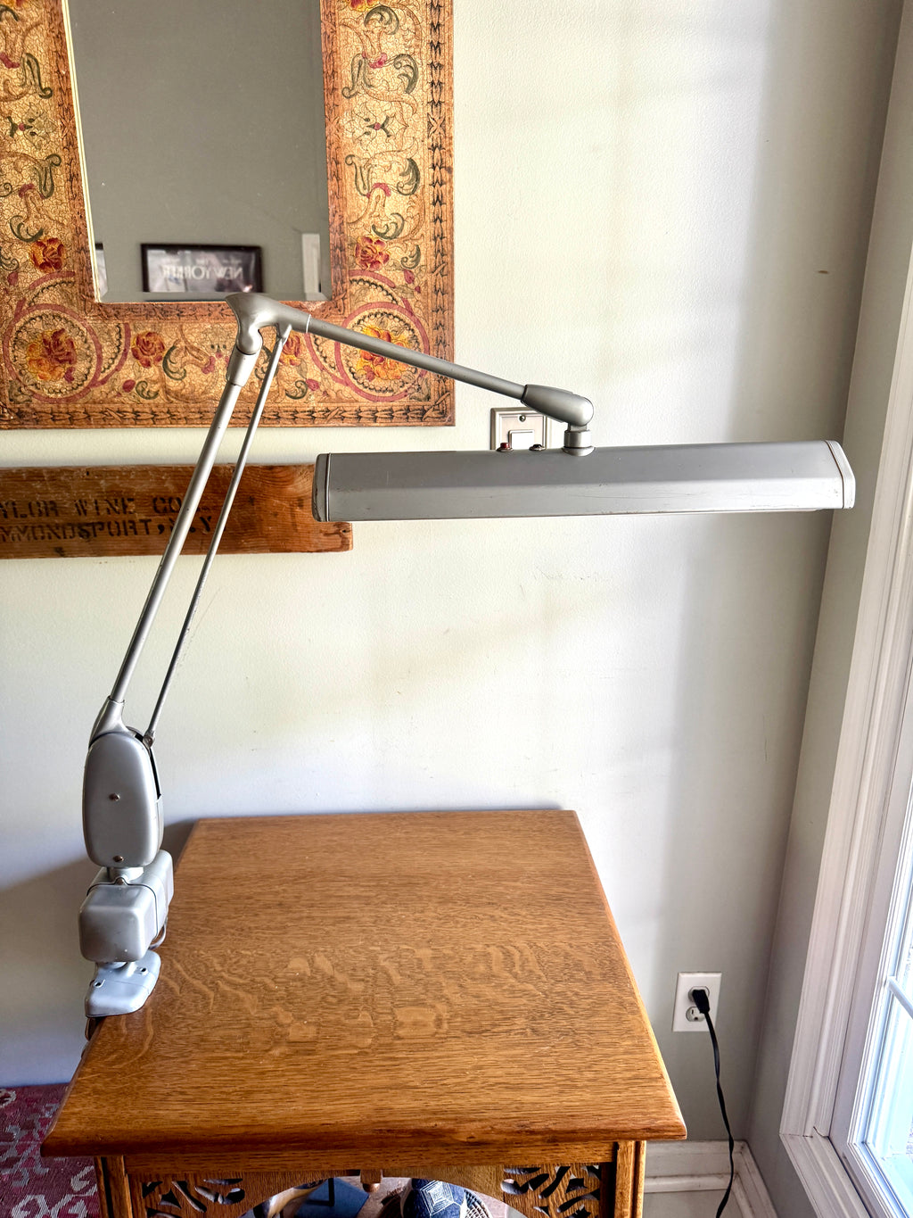 Dazor Floating Fixture P-2124 Clamp On Lamp ~ Industrial Floating Drafting Lamp