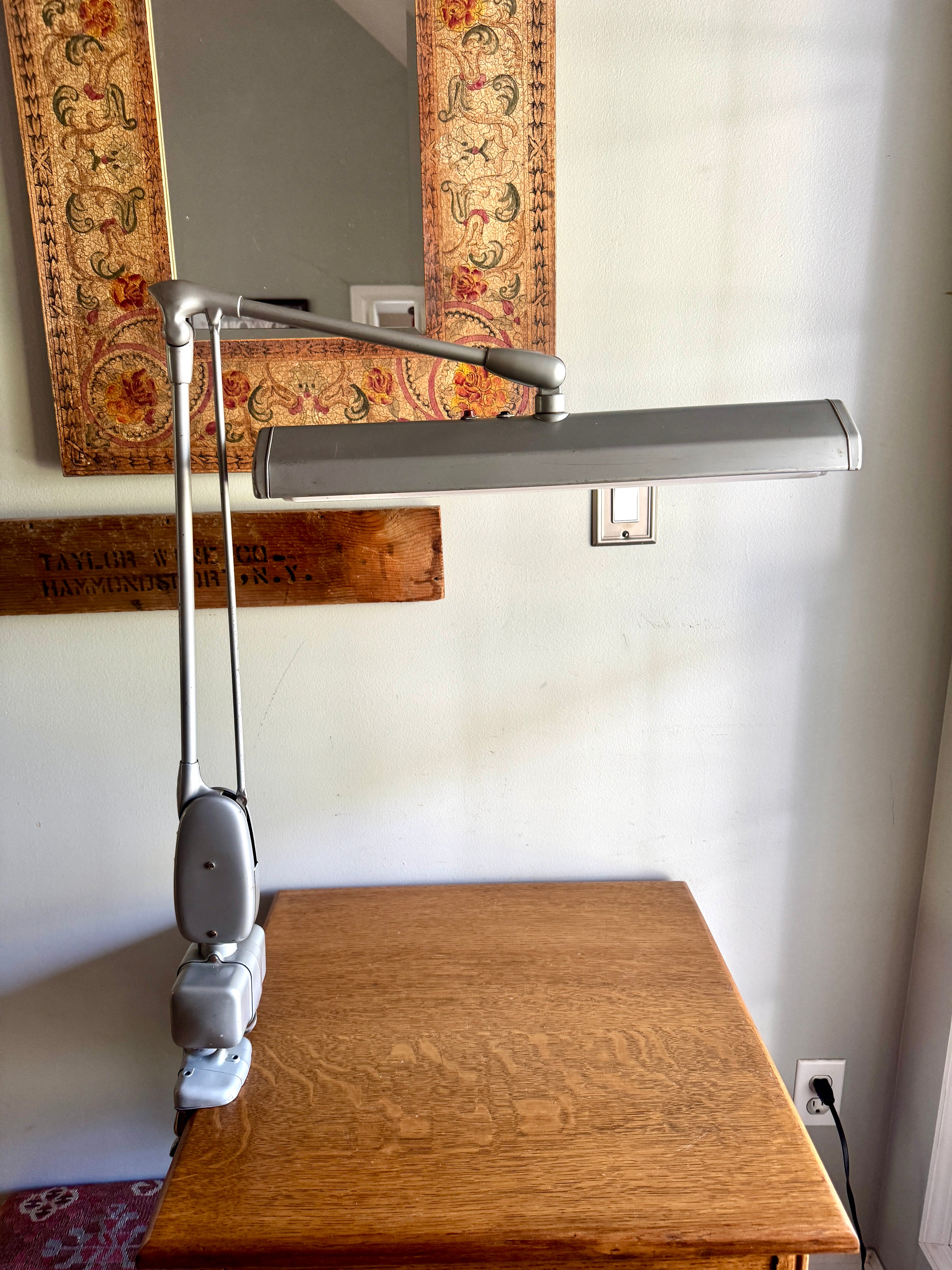 Dazor Floating Fixture P-2124 Clamp On Lamp ~ Industrial Floating Drafting Lamp