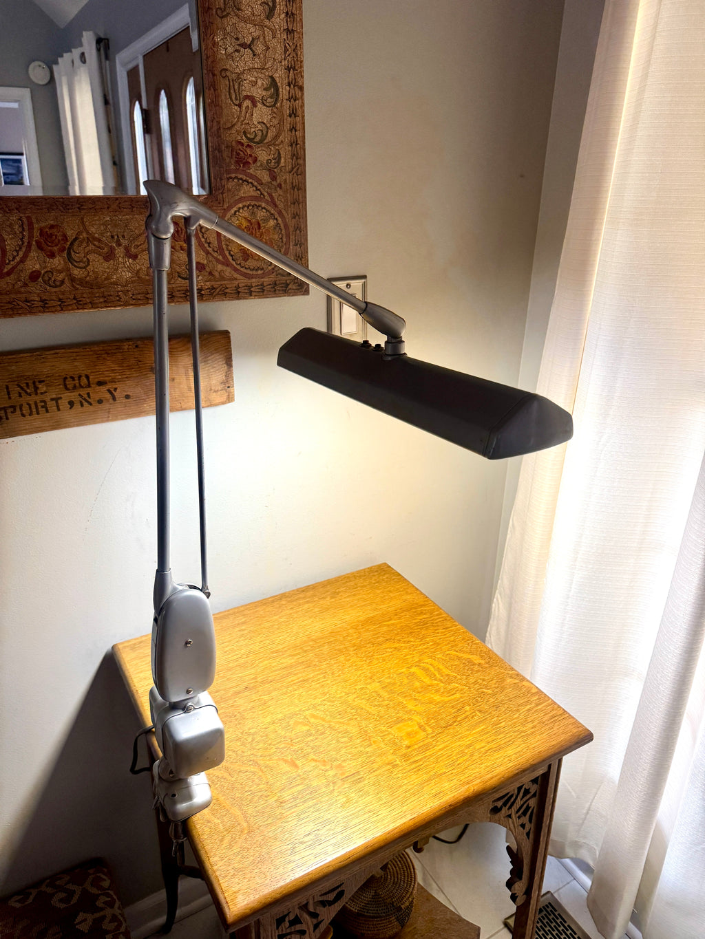 Dazor Floating Fixture P-2124 Clamp On Lamp ~ Industrial Floating Drafting Lamp