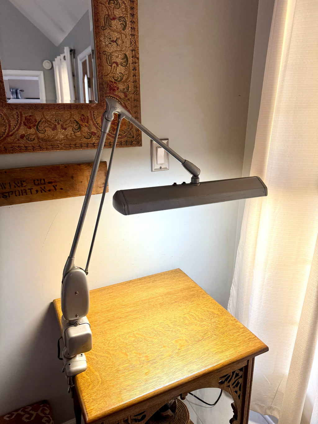 Dazor Floating Fixture P-2124 Clamp On Lamp ~ Industrial Floating Drafting Lamp