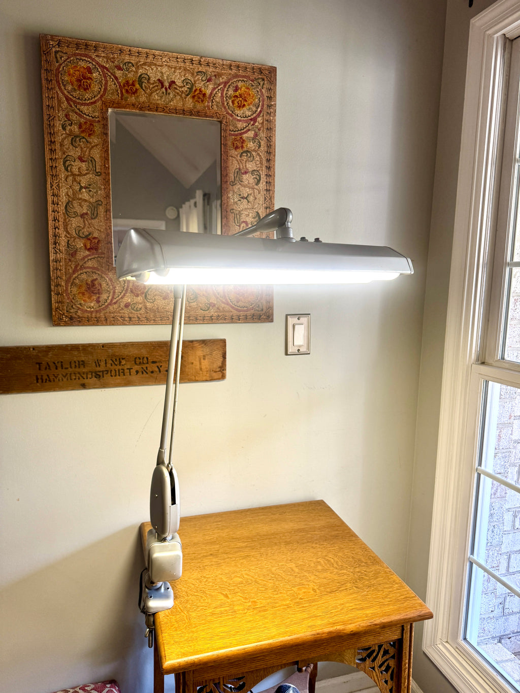 Dazor Floating Fixture P-2124 Clamp On Lamp ~ Industrial Floating Drafting Lamp