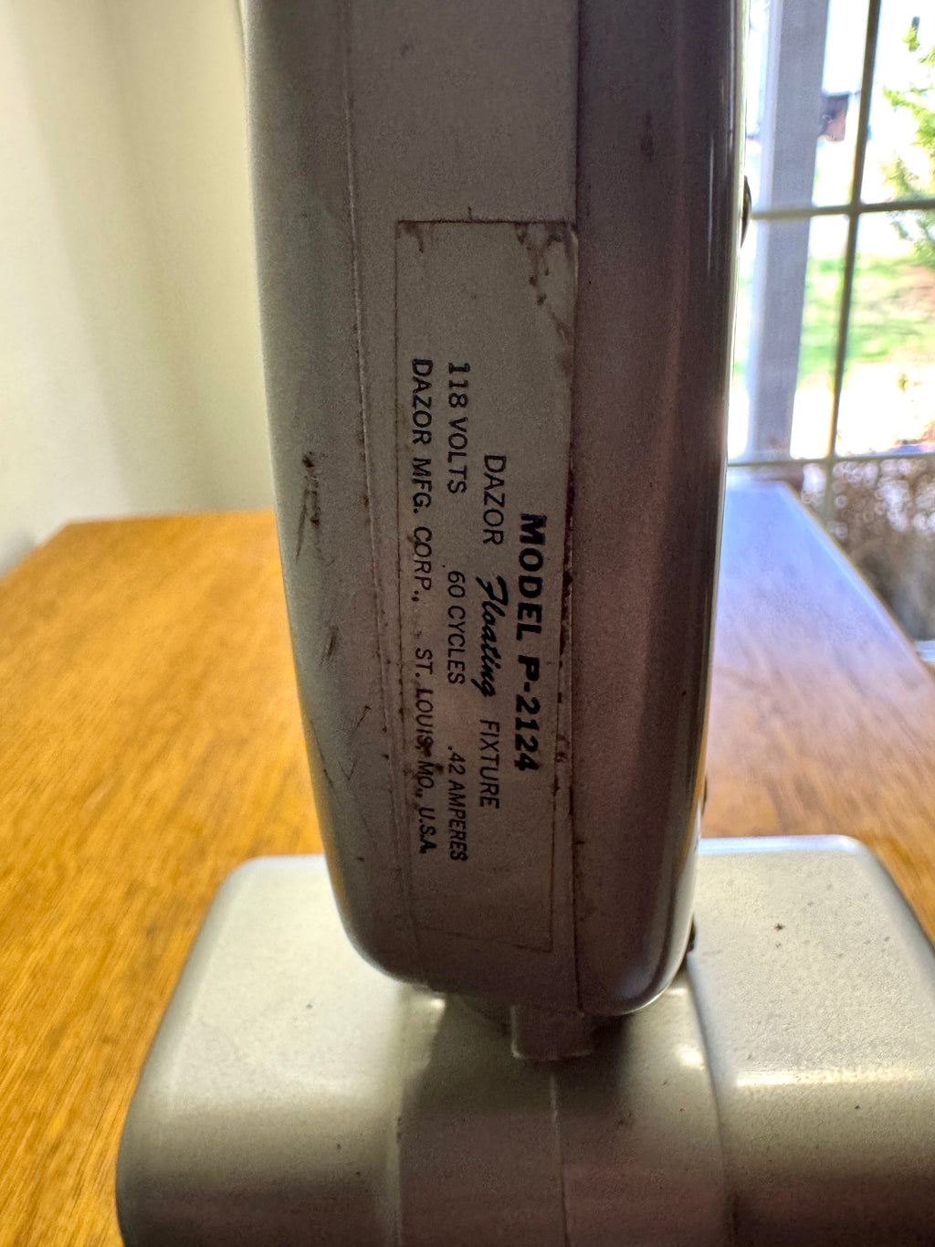 Dazor Floating Fixture P-2124 Clamp On Lamp ~ Industrial Floating Drafting Lamp