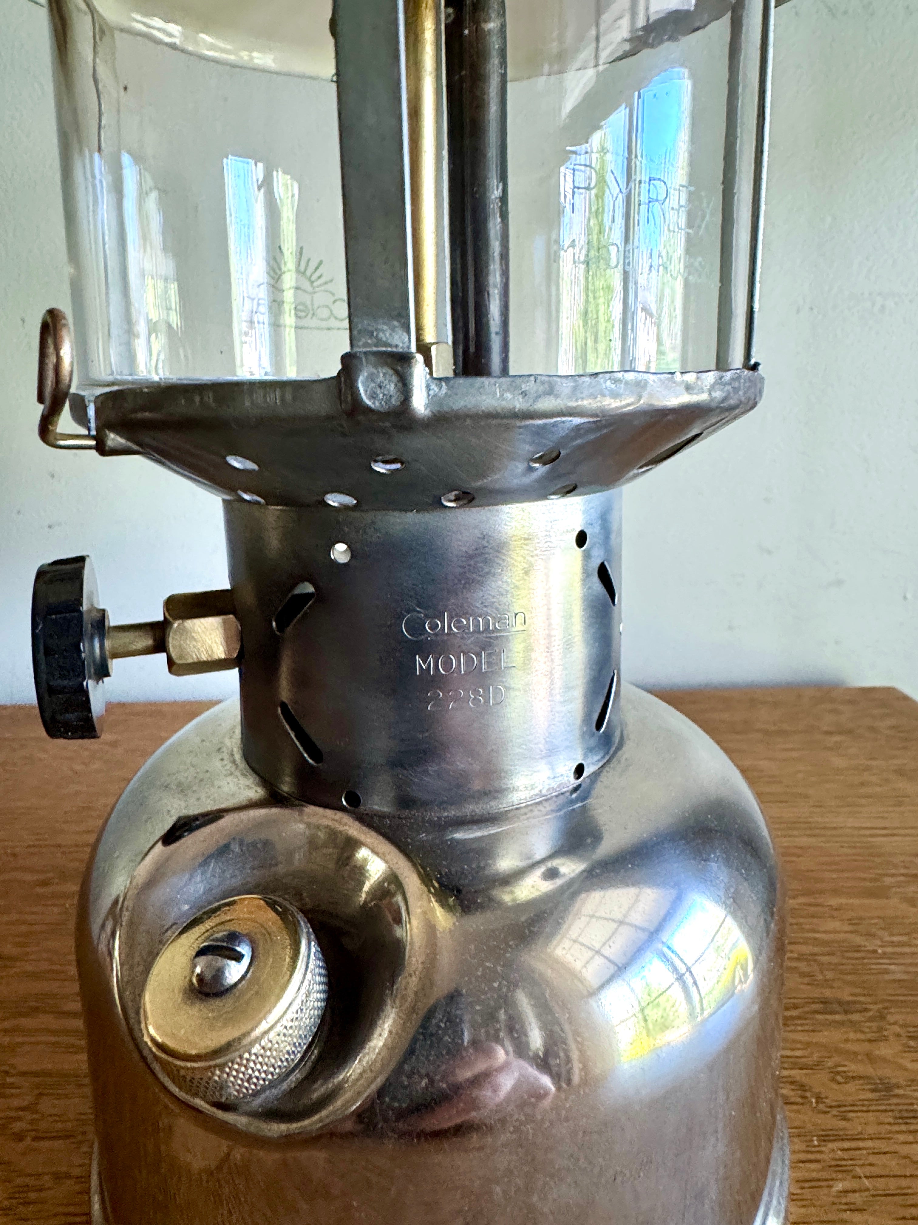 1950's Coleman Model 228D Nickel Plated Big Hat Camping Lantern - Display Only ~ Please Read