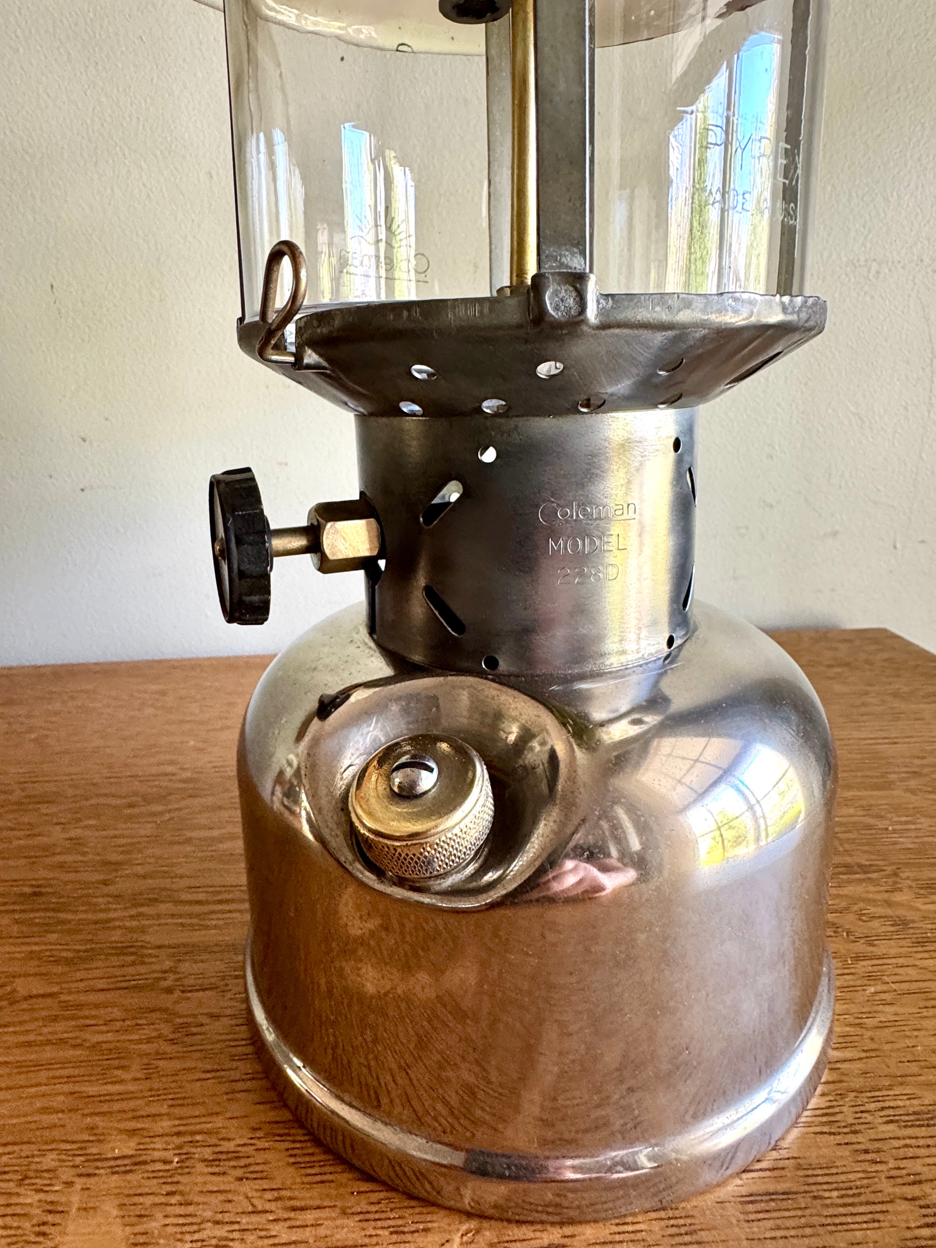 1950's Coleman Model 228D Nickel Plated Big Hat Camping Lantern - Display Only ~ Please Read