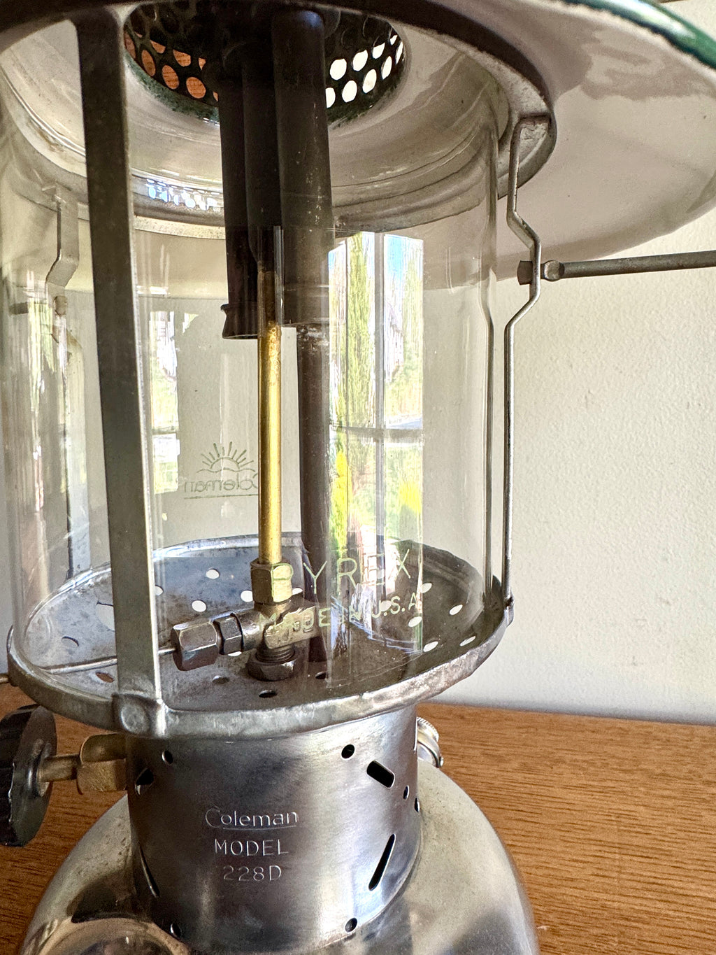 1950's Coleman Model 228D Nickel Plated Big Hat Camping Lantern - Display Only ~ Please Read