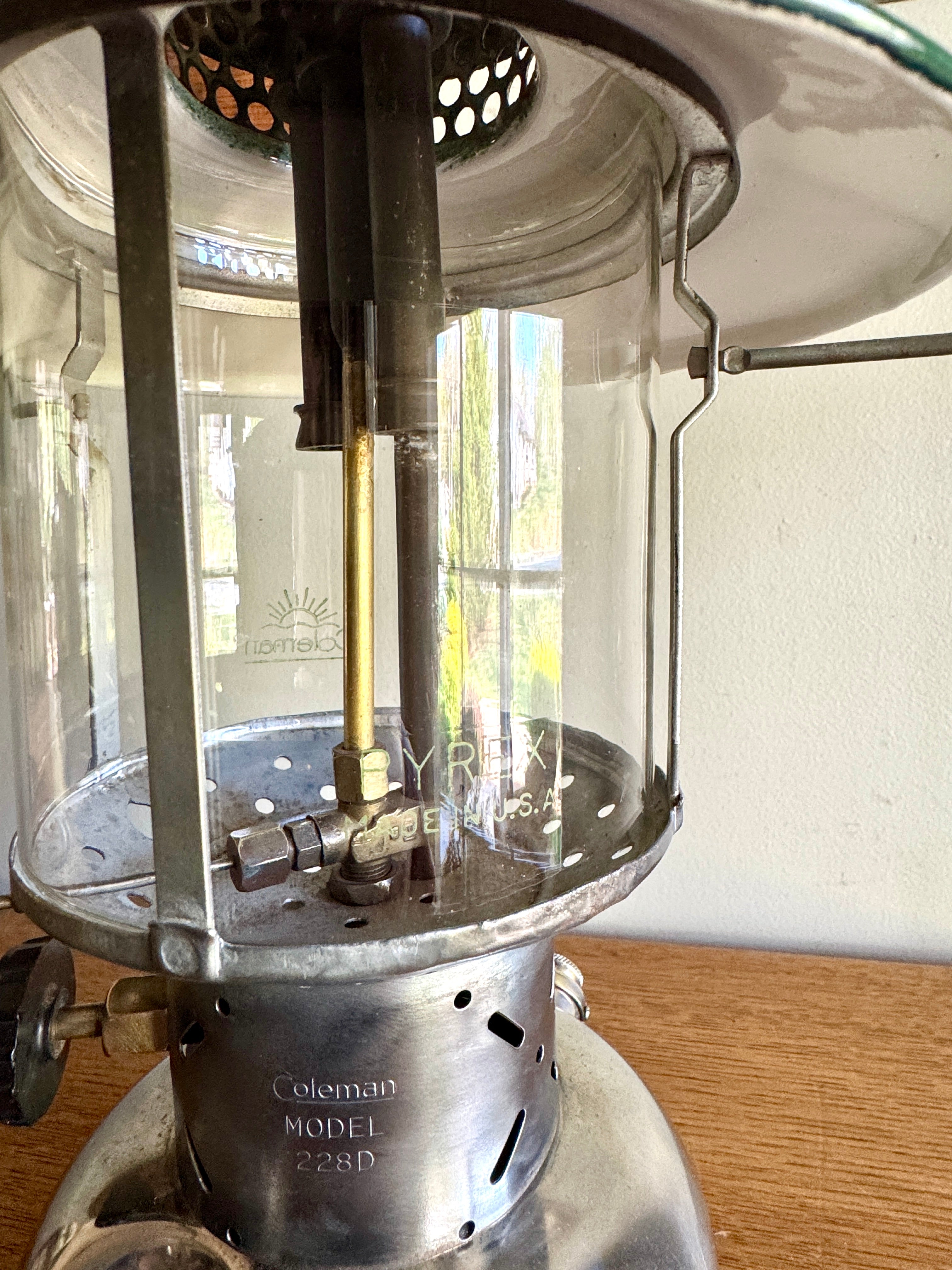 1950's Coleman Model 228D Nickel Plated Big Hat Camping Lantern - Display Only ~ Please Read