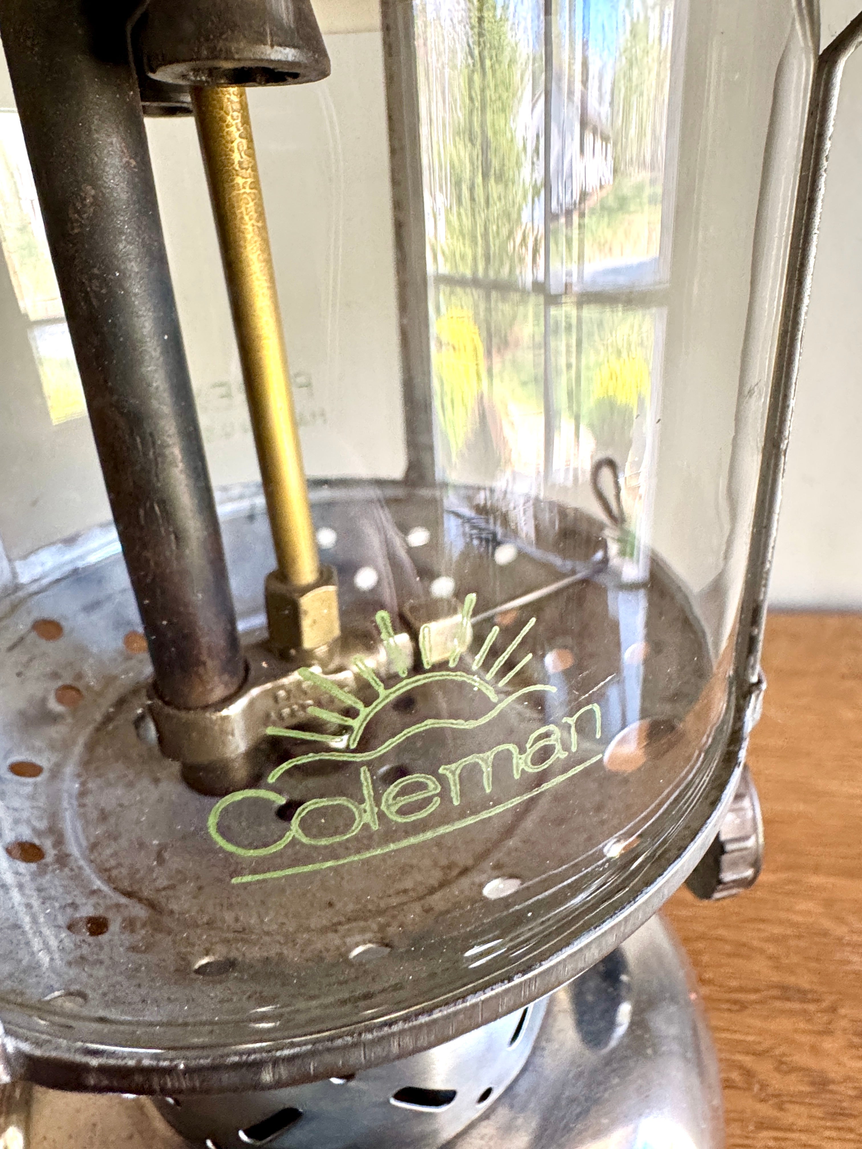 1950's Coleman Model 228D Nickel Plated Big Hat Camping Lantern - Display Only ~ Please Read