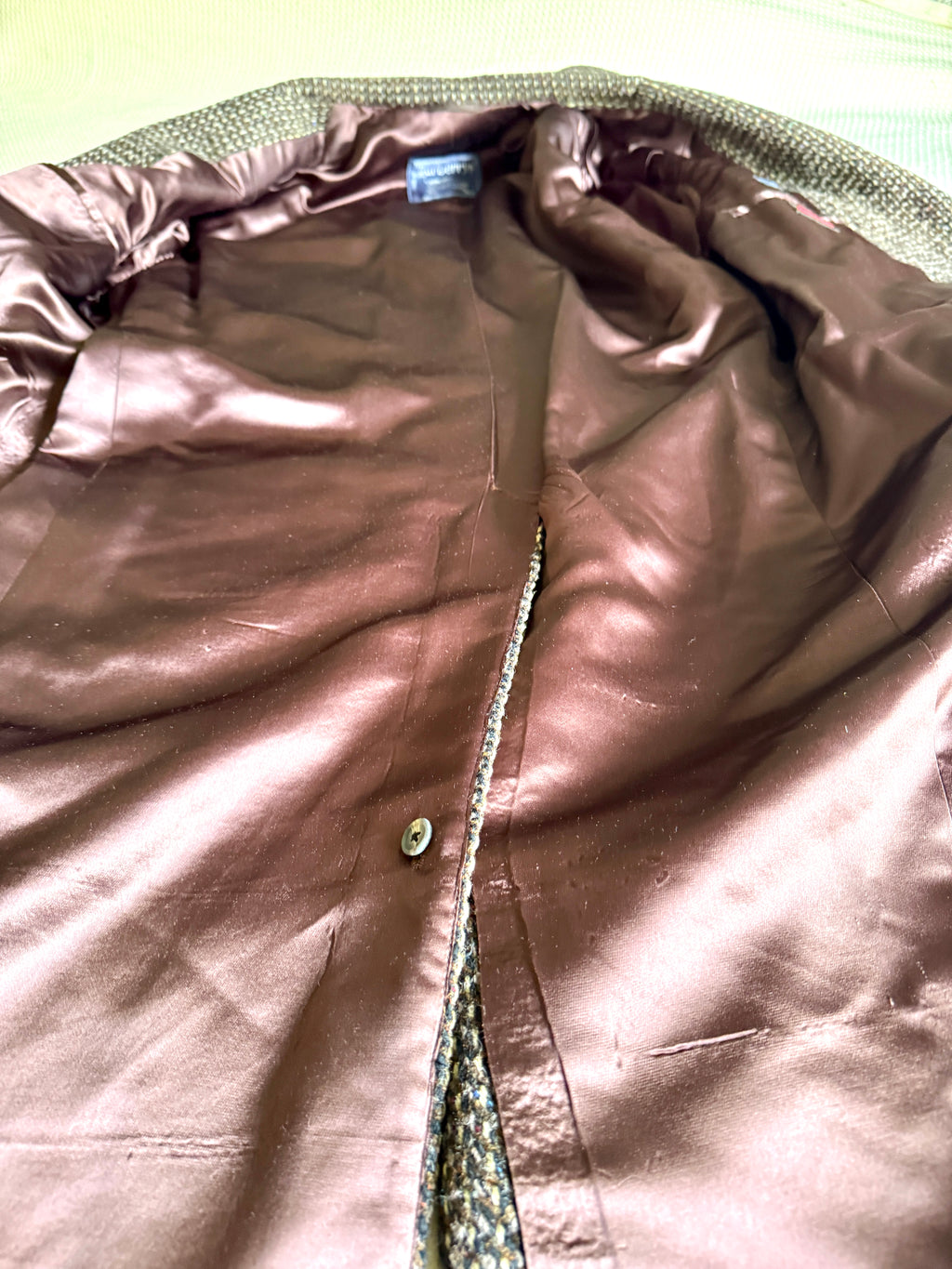 Vtg 70's Burberrys' Tweed Overcoat ~ Burberrys' Herringbone Like Weave Top Jacket