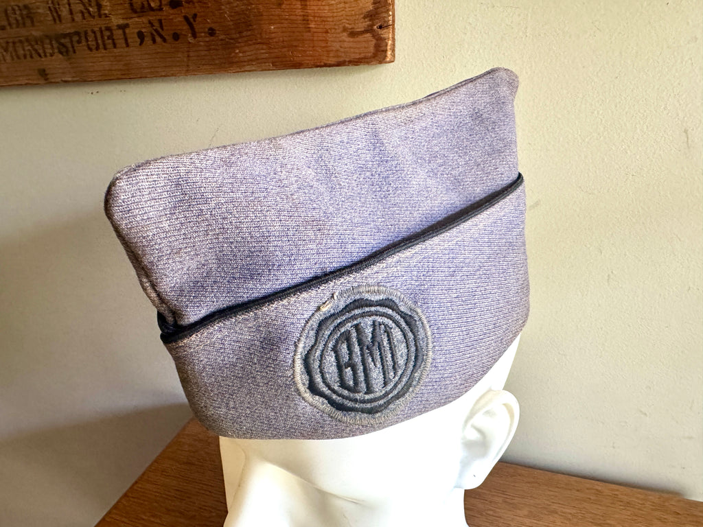 1960's Bordertown Military Institute Wool Garrison Cap and Four Sergeant Chevron Backings