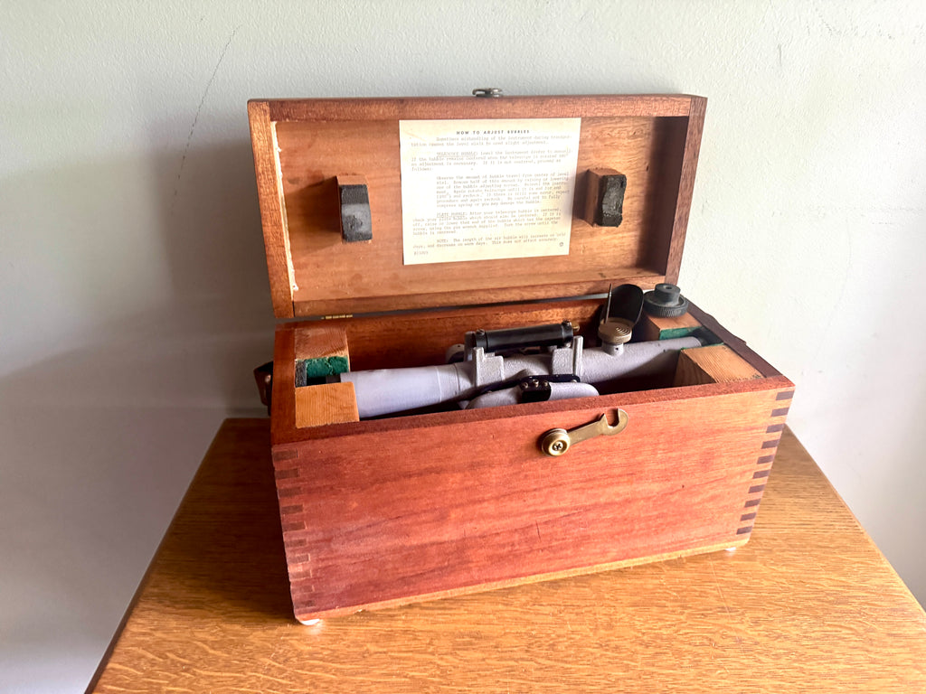 Vtg Craftsman Farm Transit With Original Wood Case ~ Craftman 1S-42355 Transit