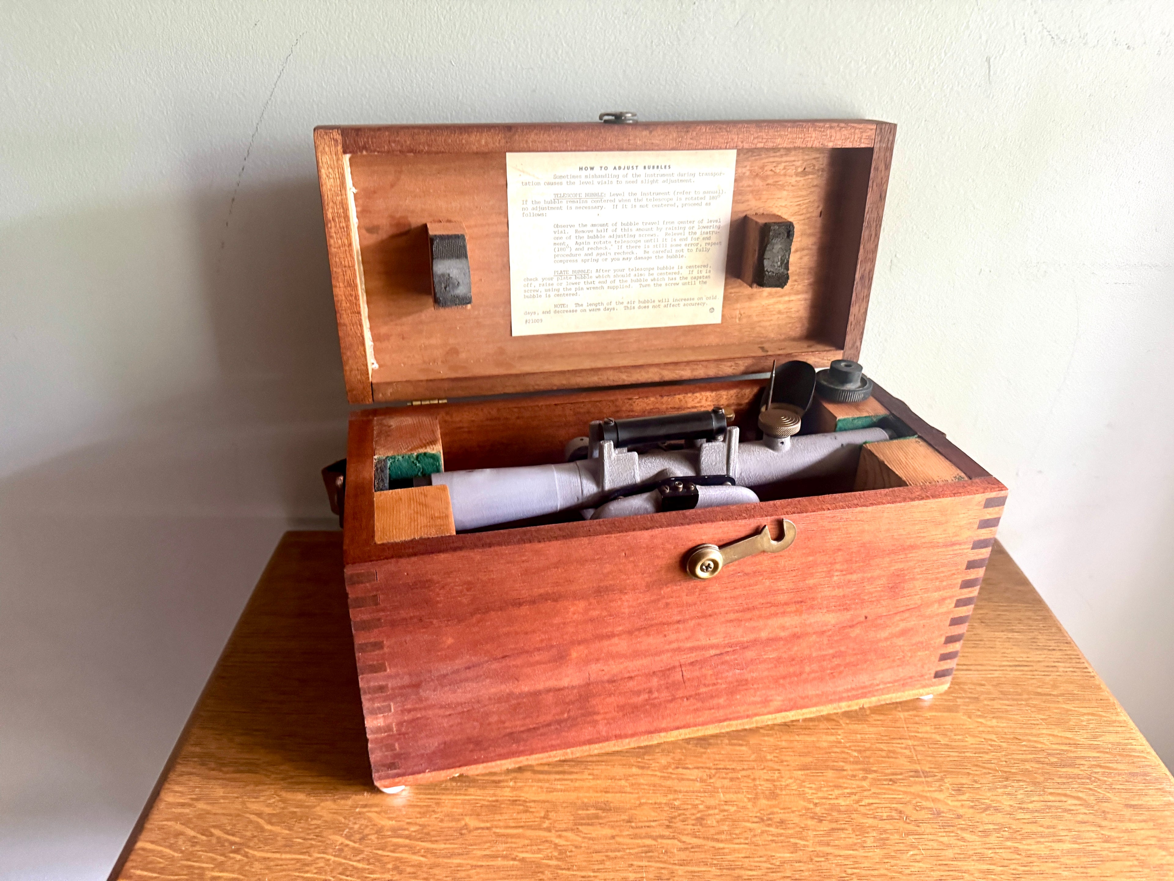 Vtg Craftsman Farm Transit With Original Wood Case ~ Craftman 1S-42355 Transit