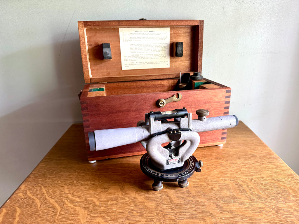 Vtg Craftsman Farm Transit With Original Wood Case ~ Craftman 1S-42355 Transit