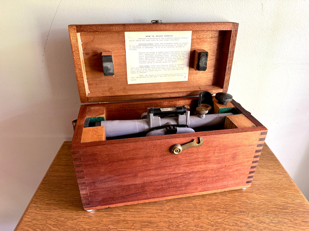 Vtg Craftsman Farm Transit With Original Wood Case ~ Craftman 1S-42355 Transit