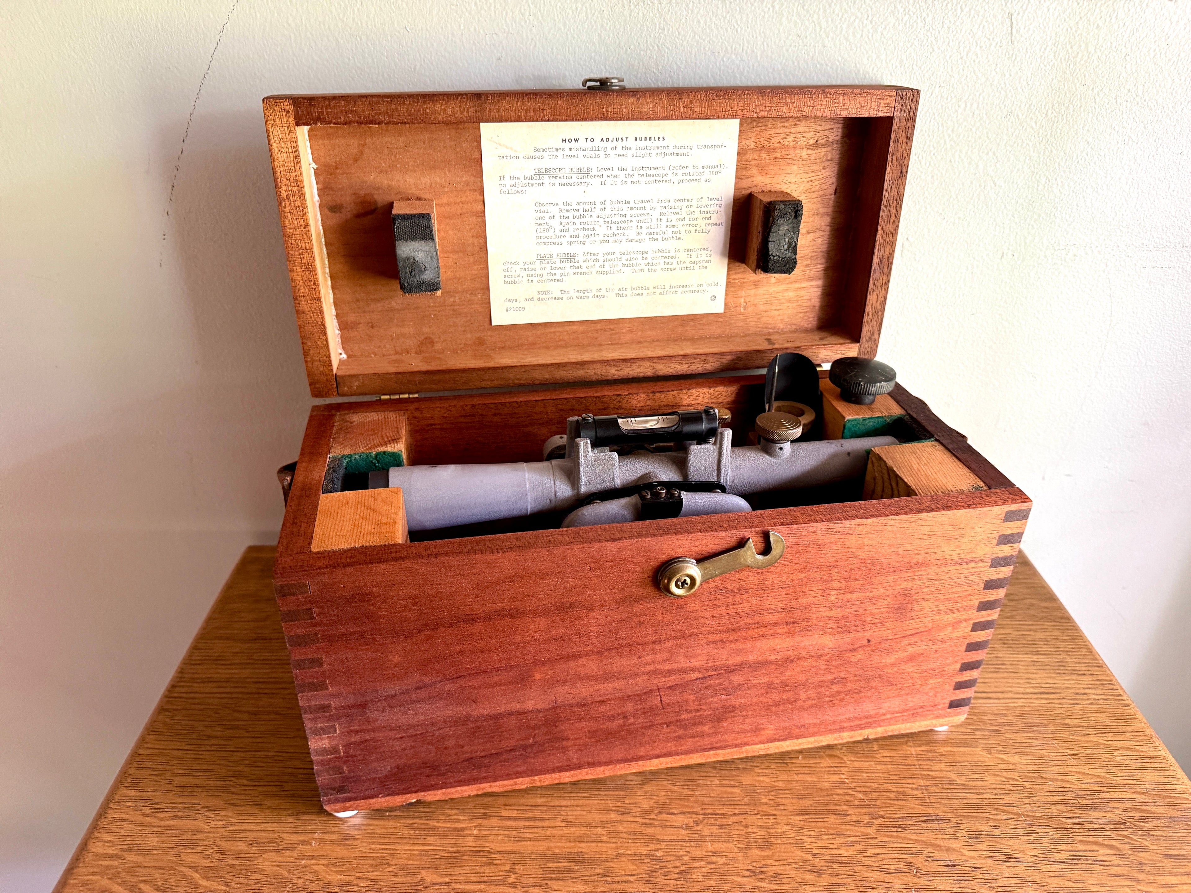 Vtg Craftsman Farm Transit With Original Wood Case ~ Craftman 1S-42355 Transit
