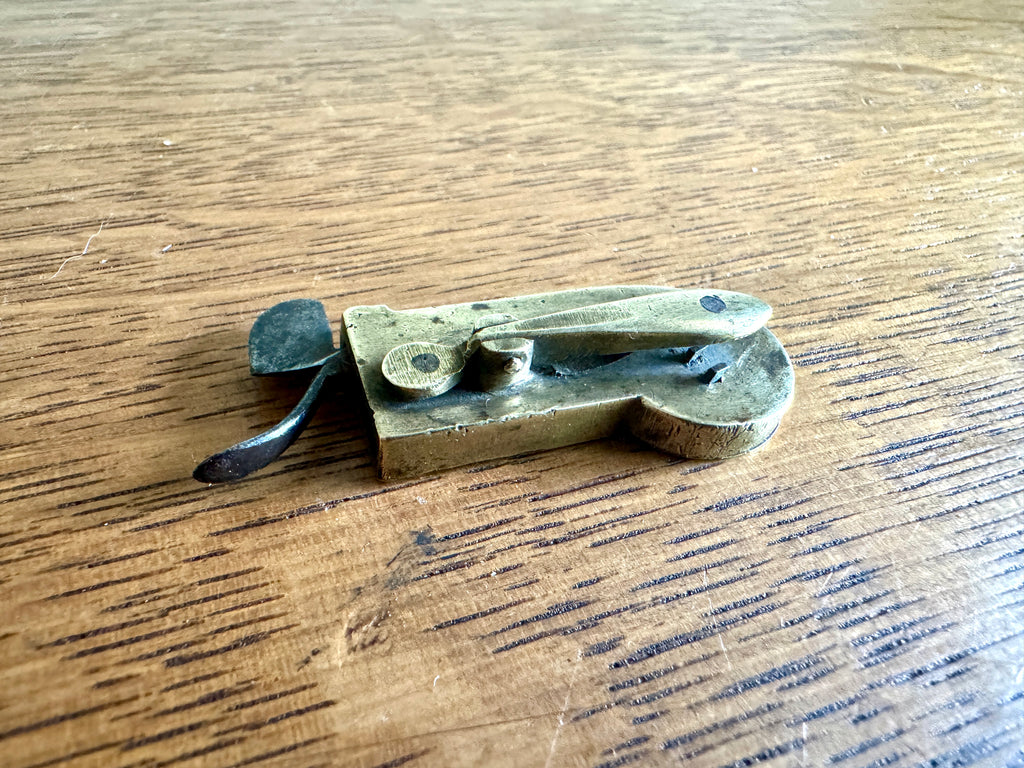 Antique Spring Loaded Lancet ~ Brass Spring Loaded Bloodletting Fleam