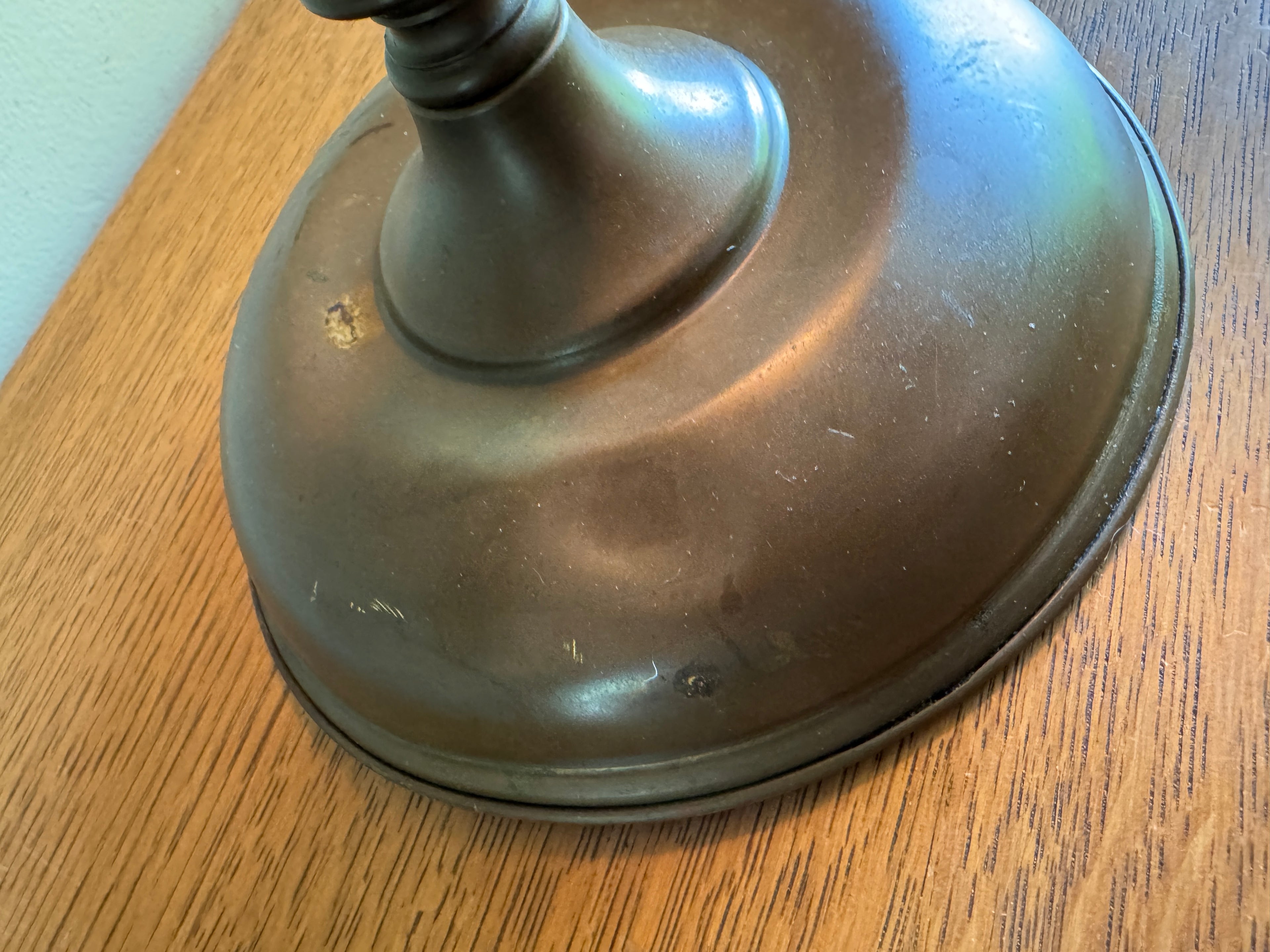 Antique Brass Desk Lamp with Twisted Stem and Parchment Paper Shade