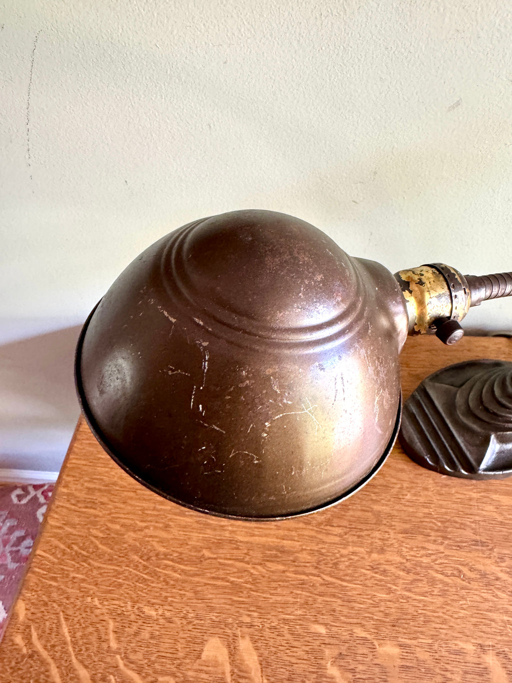 Vtg Eagle Goose Neck Lamp | Industrial Adjustable Desk Lamp | Eagle Cast Iron Desk Lamp | Distressed Metal Desk Lamp | Rustic Desk Lamp