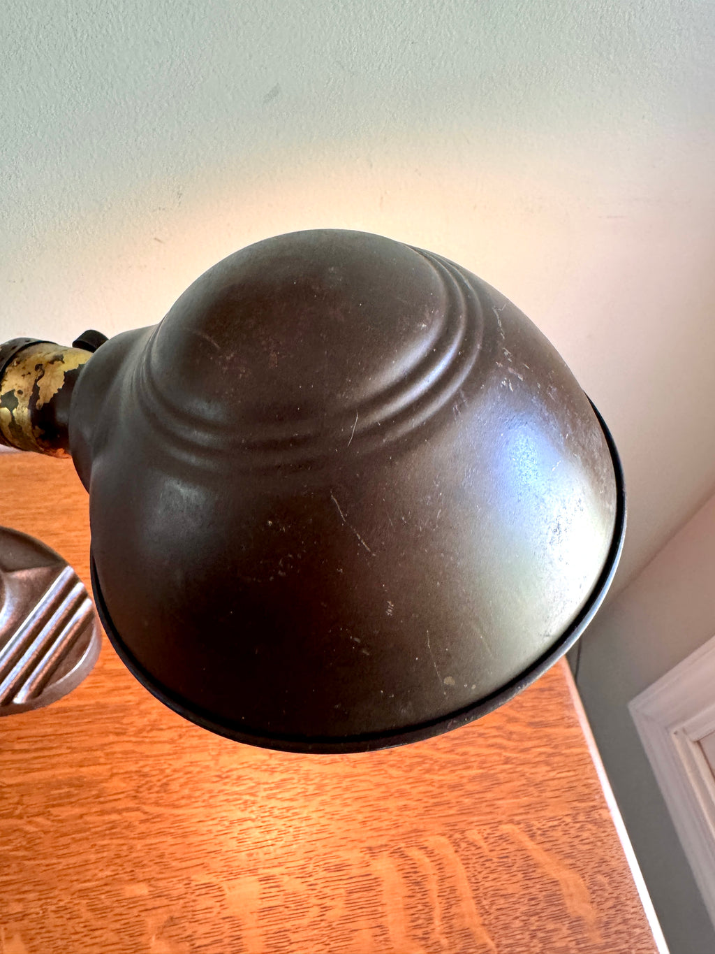 Vtg Eagle Goose Neck Lamp | Industrial Adjustable Desk Lamp | Eagle Cast Iron Desk Lamp | Distressed Metal Desk Lamp | Rustic Desk Lamp