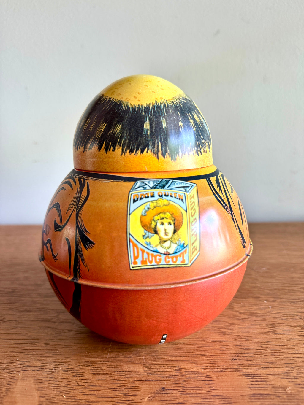 1979 Bristol Ware Roly Poly Tobacco Tin "Businessman" ~ "Brownie" Tin