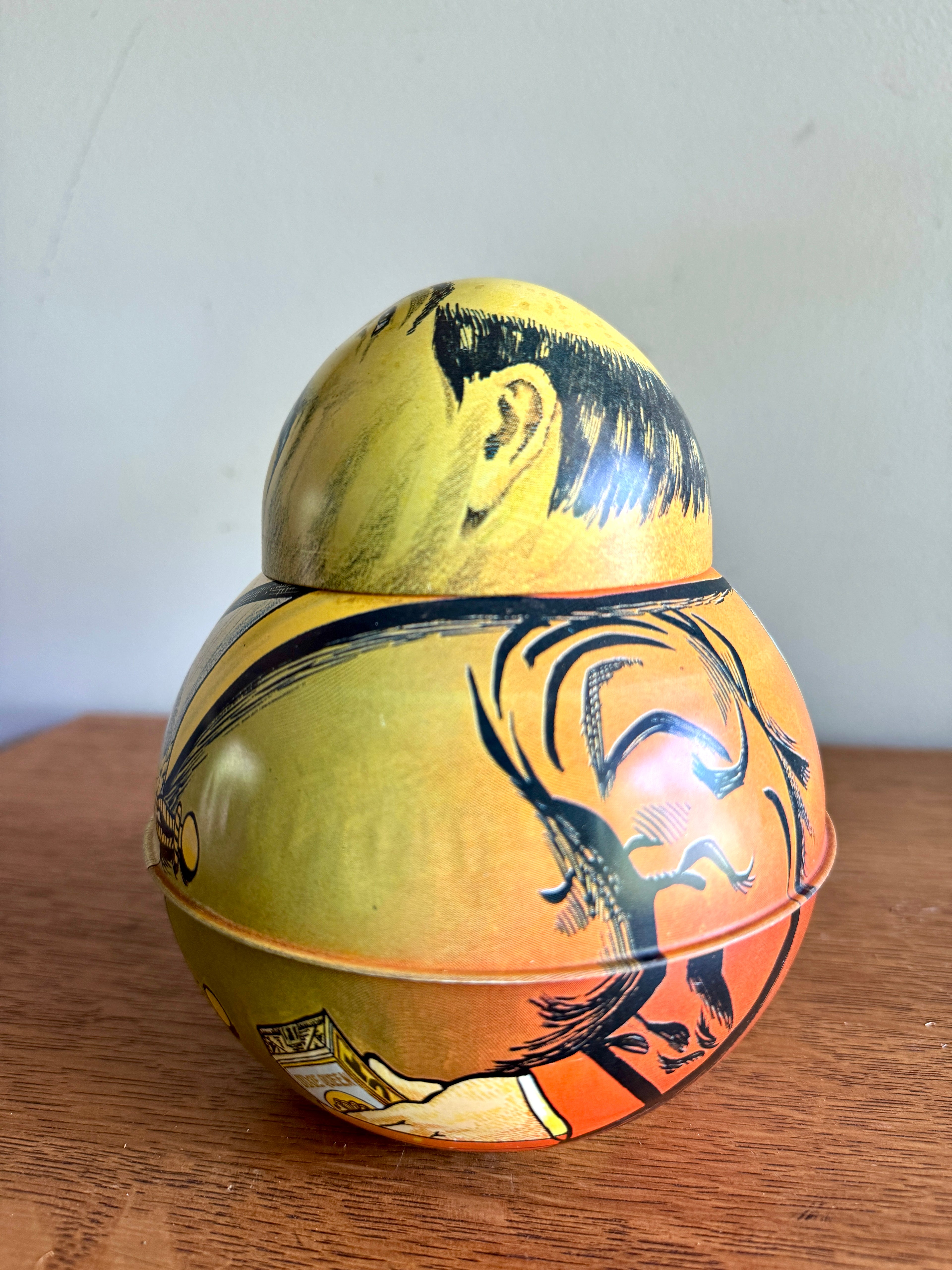 1979 Bristol Ware Roly Poly Tobacco Tin "Businessman" ~ "Brownie" Tin