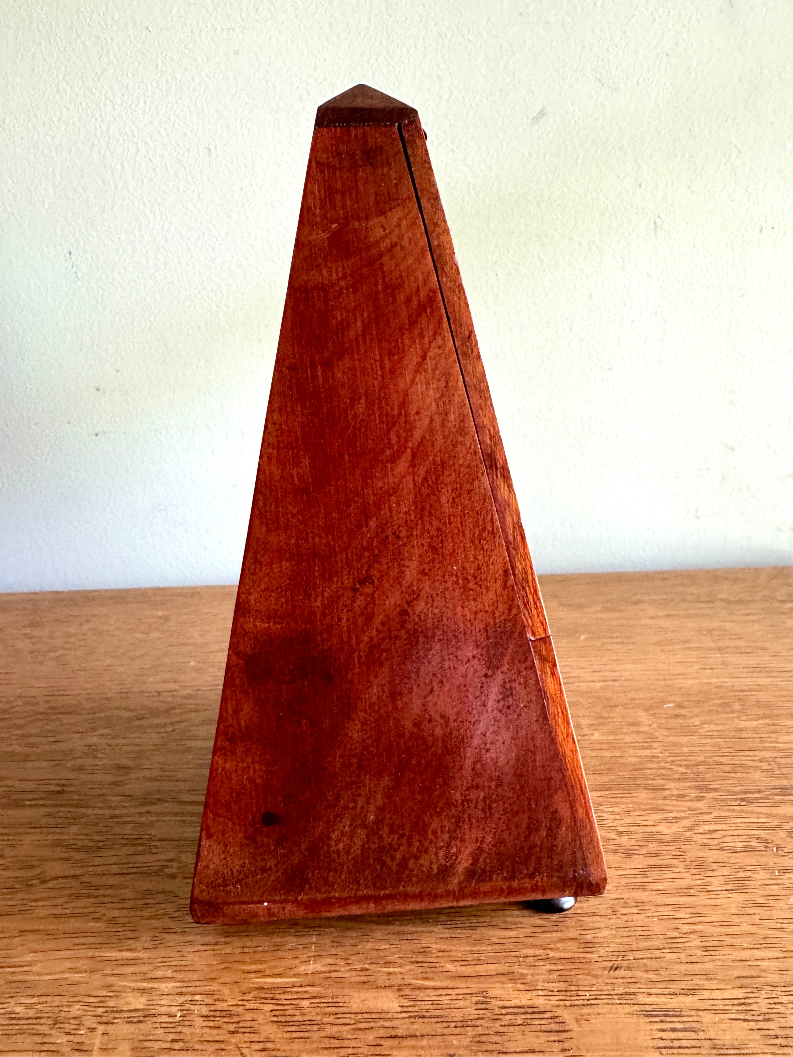 1920's Paquet Maelzel Paquet Mechanical Wood Metronome ~ French Wooden Metronome