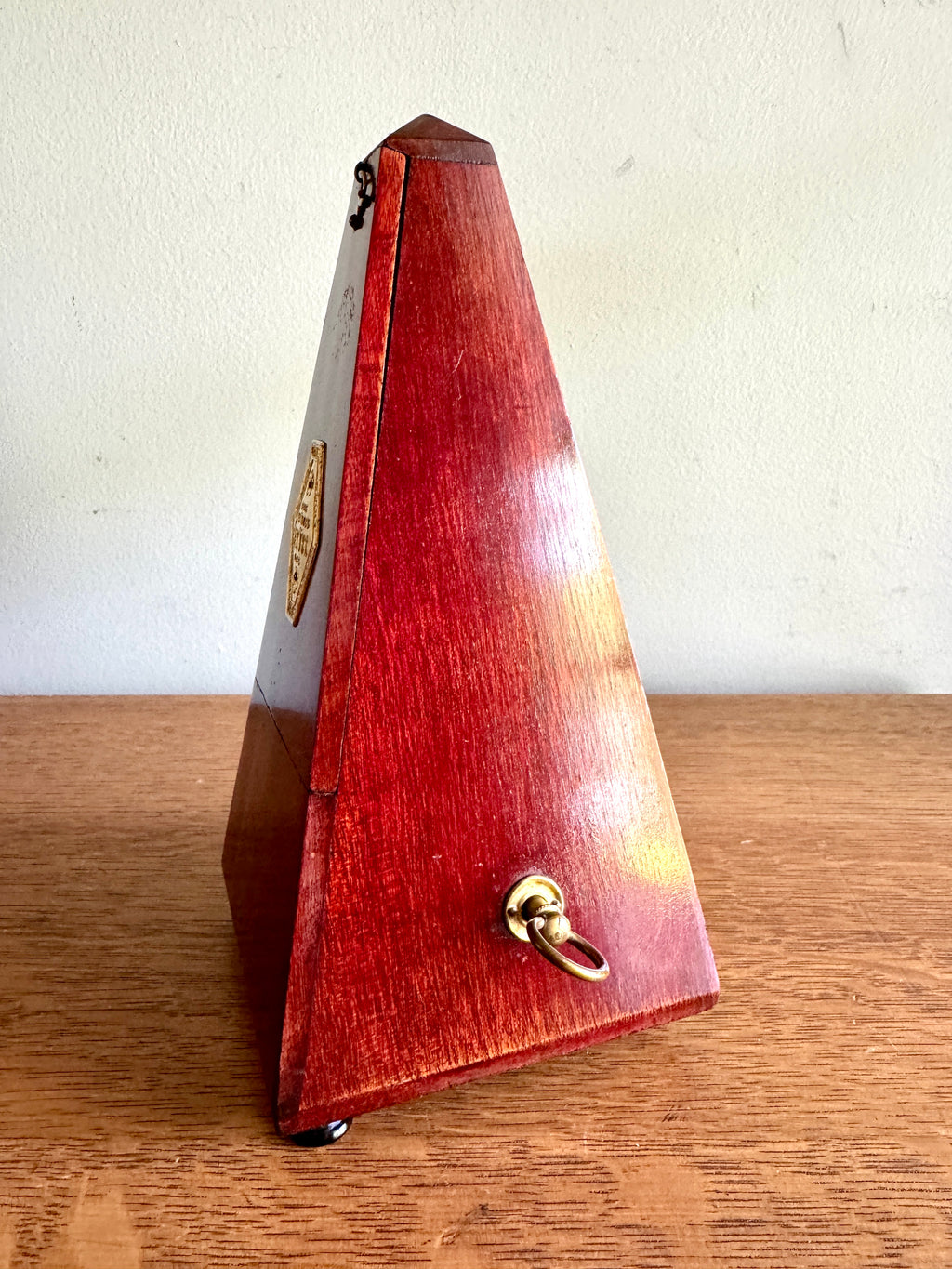 1920's Paquet Maelzel Paquet Mechanical Wood Metronome ~ French Wooden Metronome