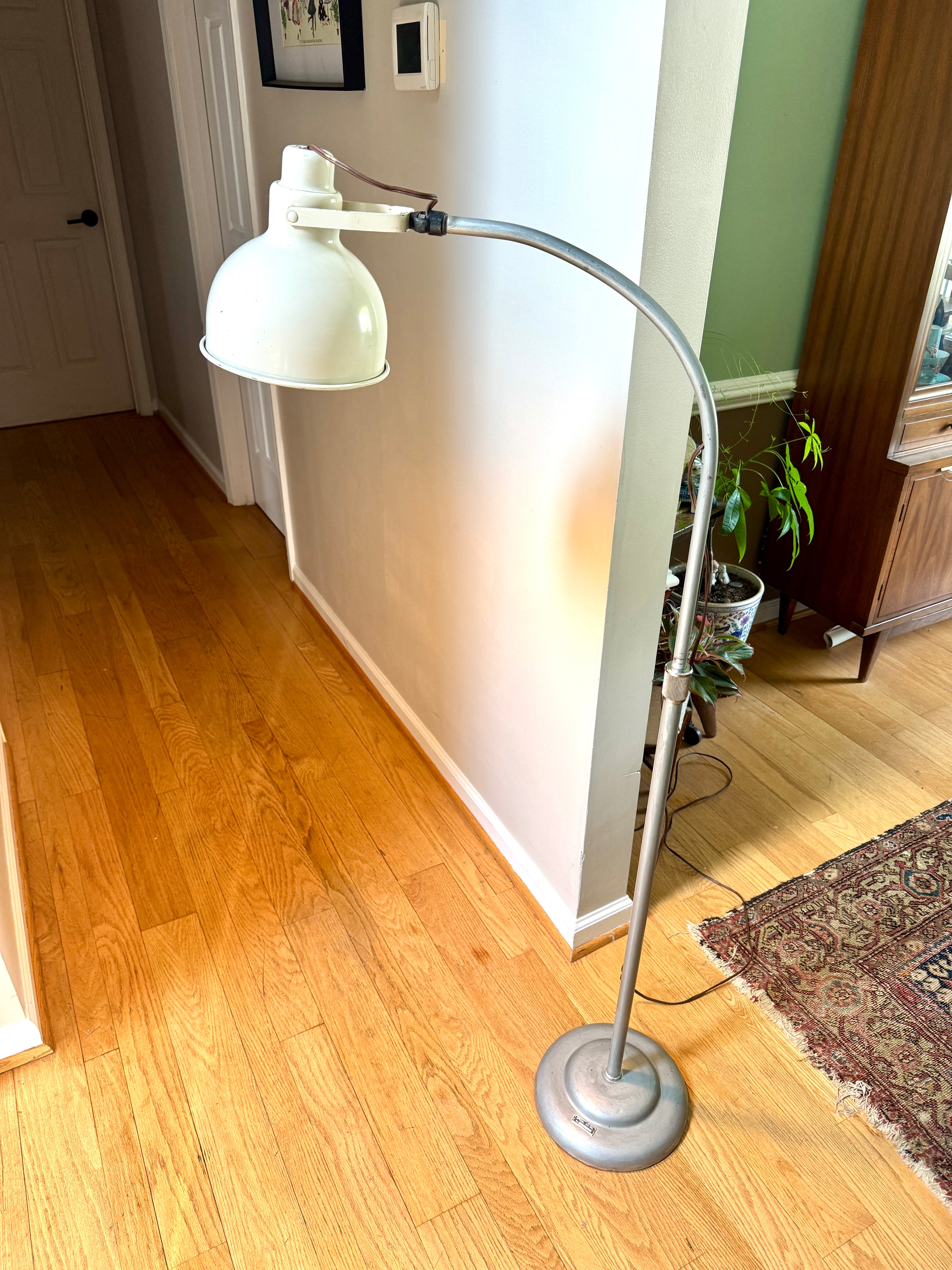 Vtg Industrial Adjustable Floor Lamp ~ Bretford Metal Shade Floor Lamp ~ Specialty Inc. Floor Lamp