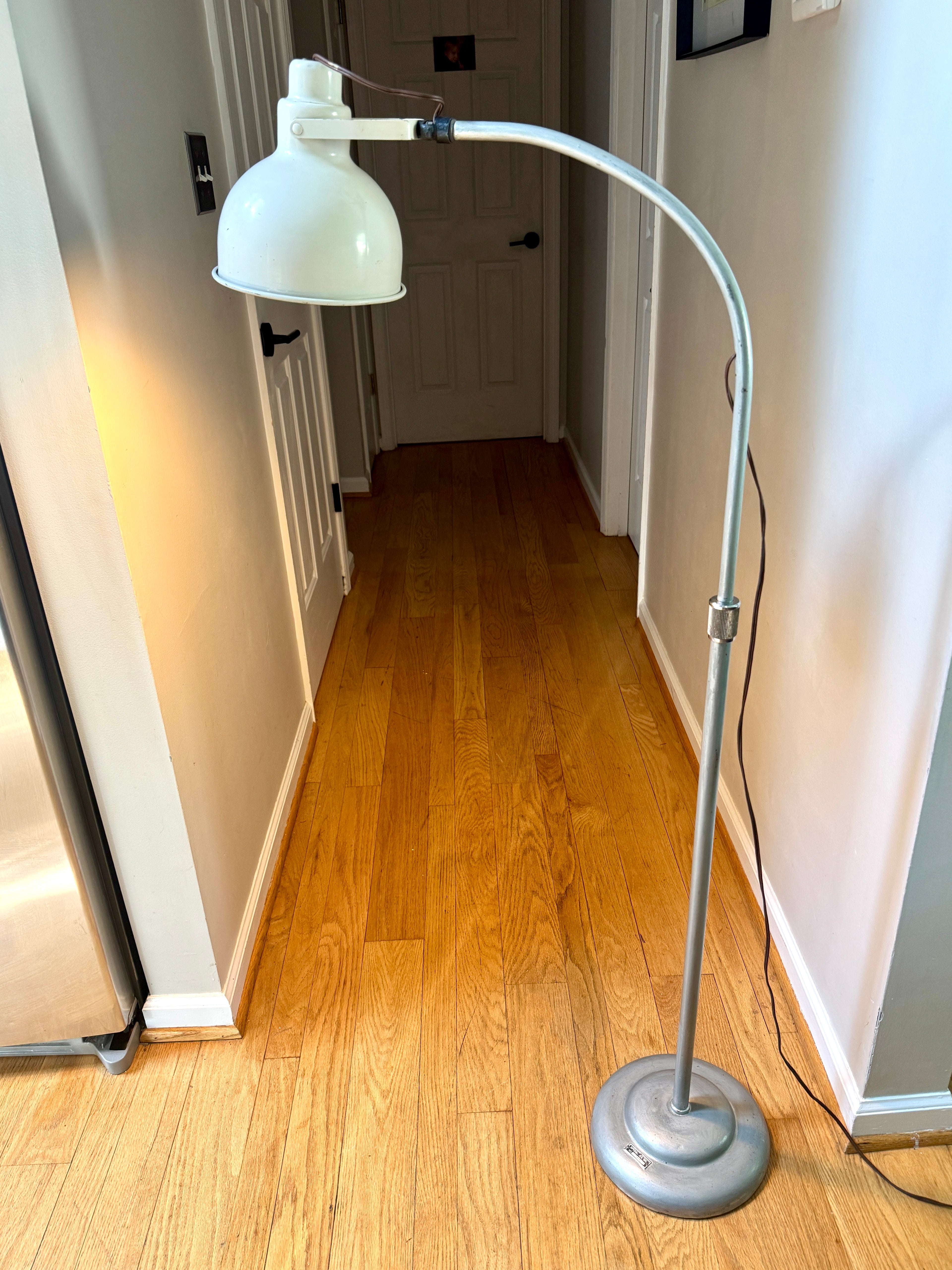 Vtg Industrial Adjustable Floor Lamp ~ Bretford Metal Shade Floor Lamp ~ Specialty Inc. Floor Lamp