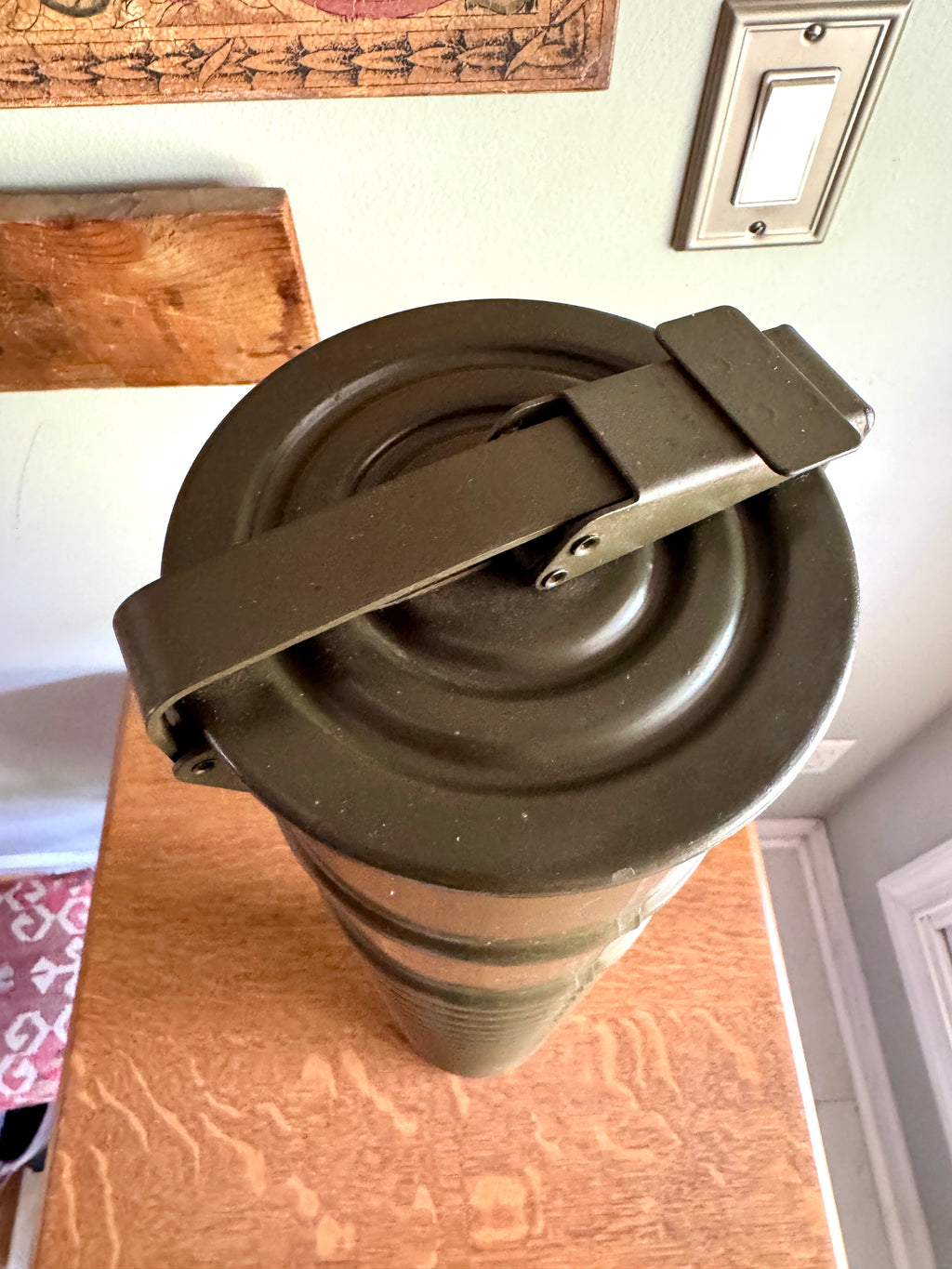 WWII 81MM Mortar Ammo Canister Tube  ~ Waterproof Map or Drawings Storage