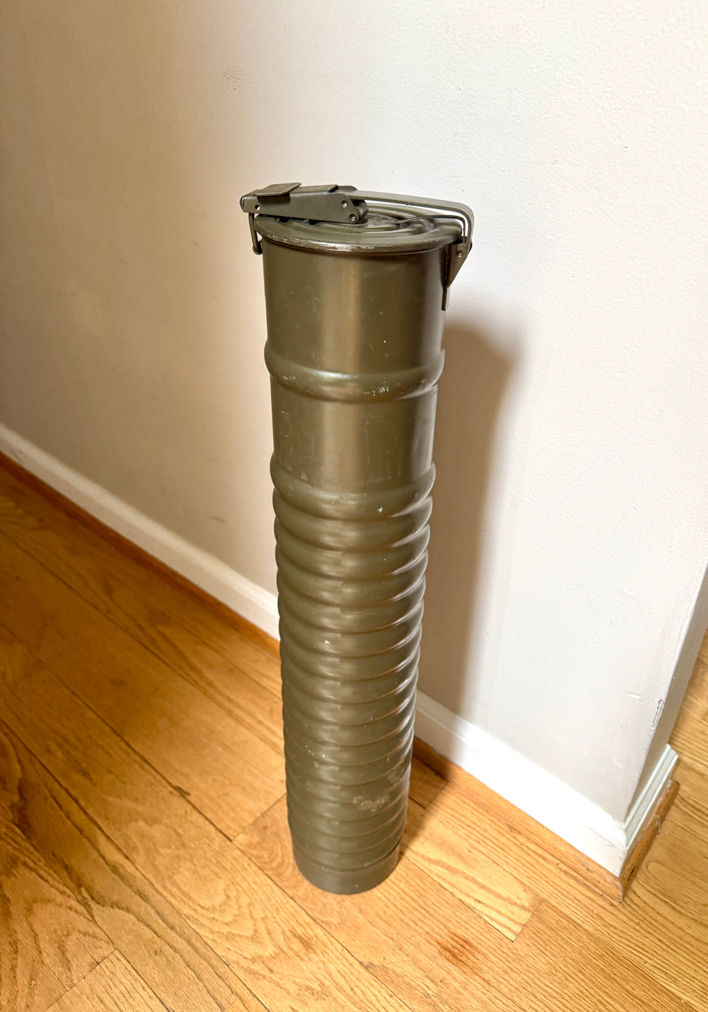 WWII 81MM Mortar Ammo Canister Tube  ~ Waterproof Map or Drawings Storage