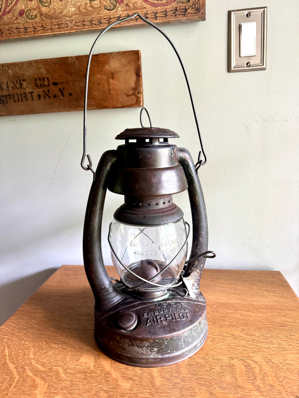 Embury No.2 Air Pilot Lantern ~ Embury MFG. Co. Kerosine Barn Lantern