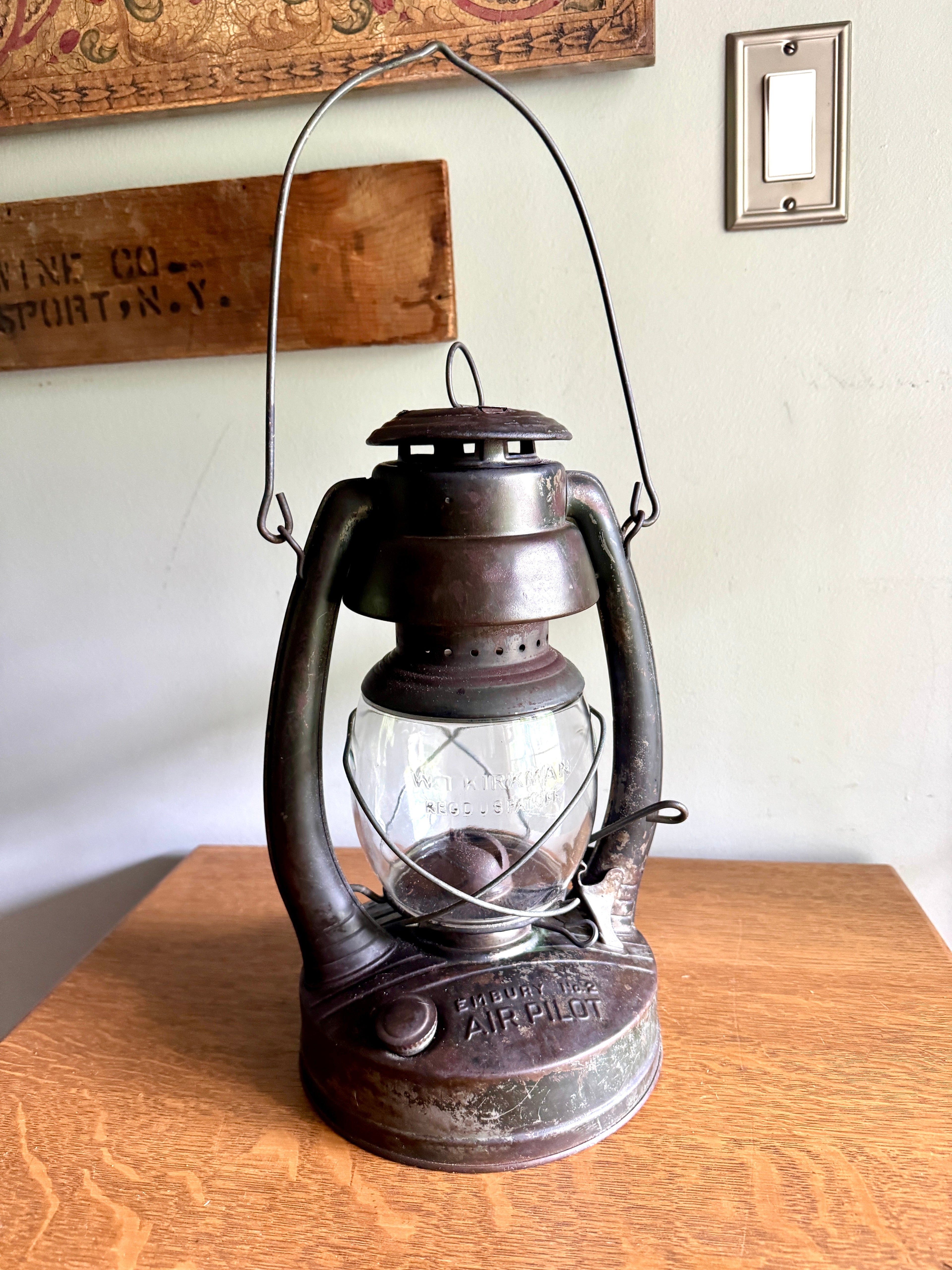 Embury No.2 Air Pilot Lantern ~ Embury MFG. Co. Kerosine Barn Lantern