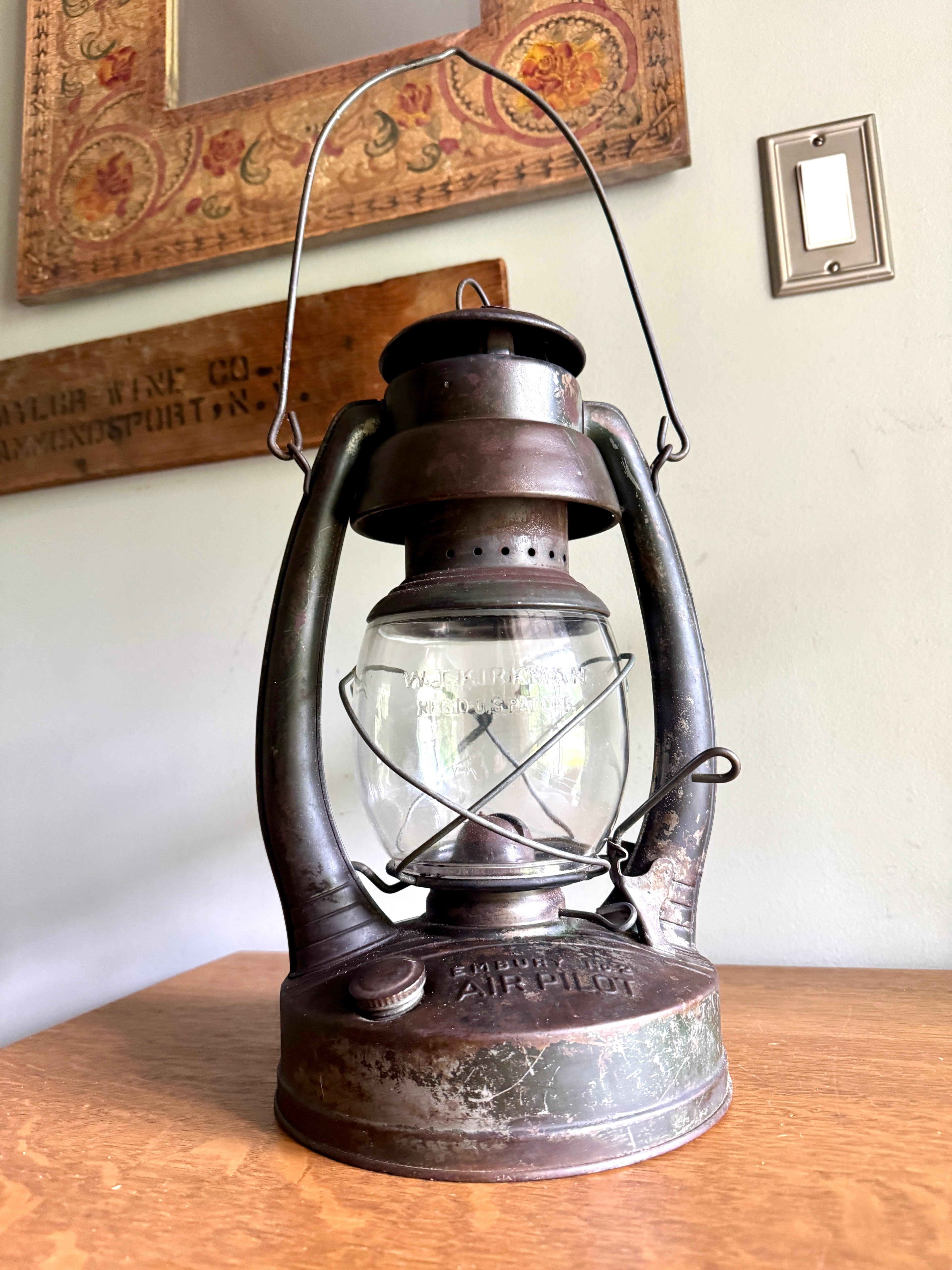 Embury No.2 Air Pilot Lantern ~ Embury MFG. Co. Kerosine Barn Lantern