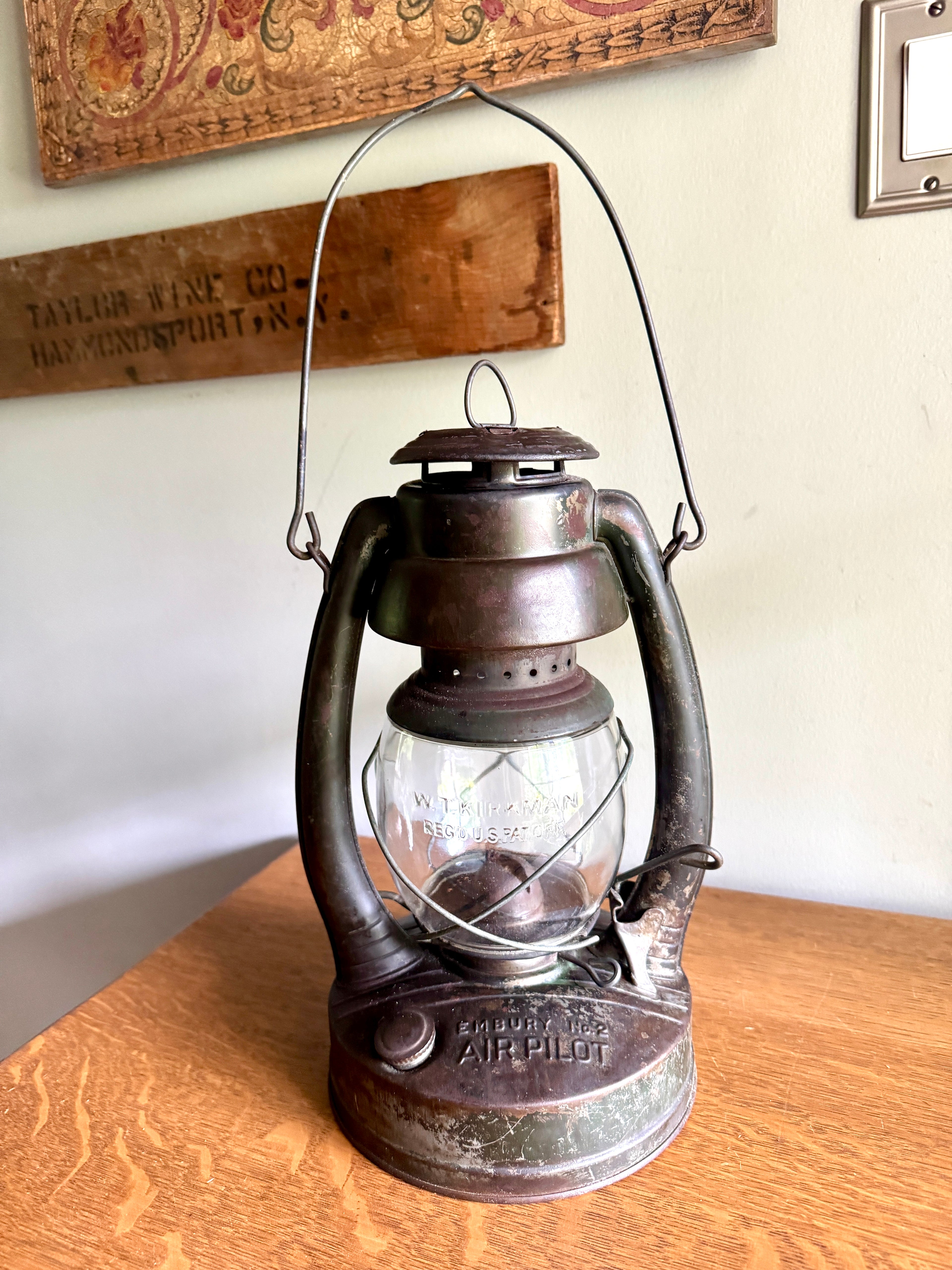 Embury No.2 Air Pilot Lantern ~ Embury MFG. Co. Kerosine Barn Lantern