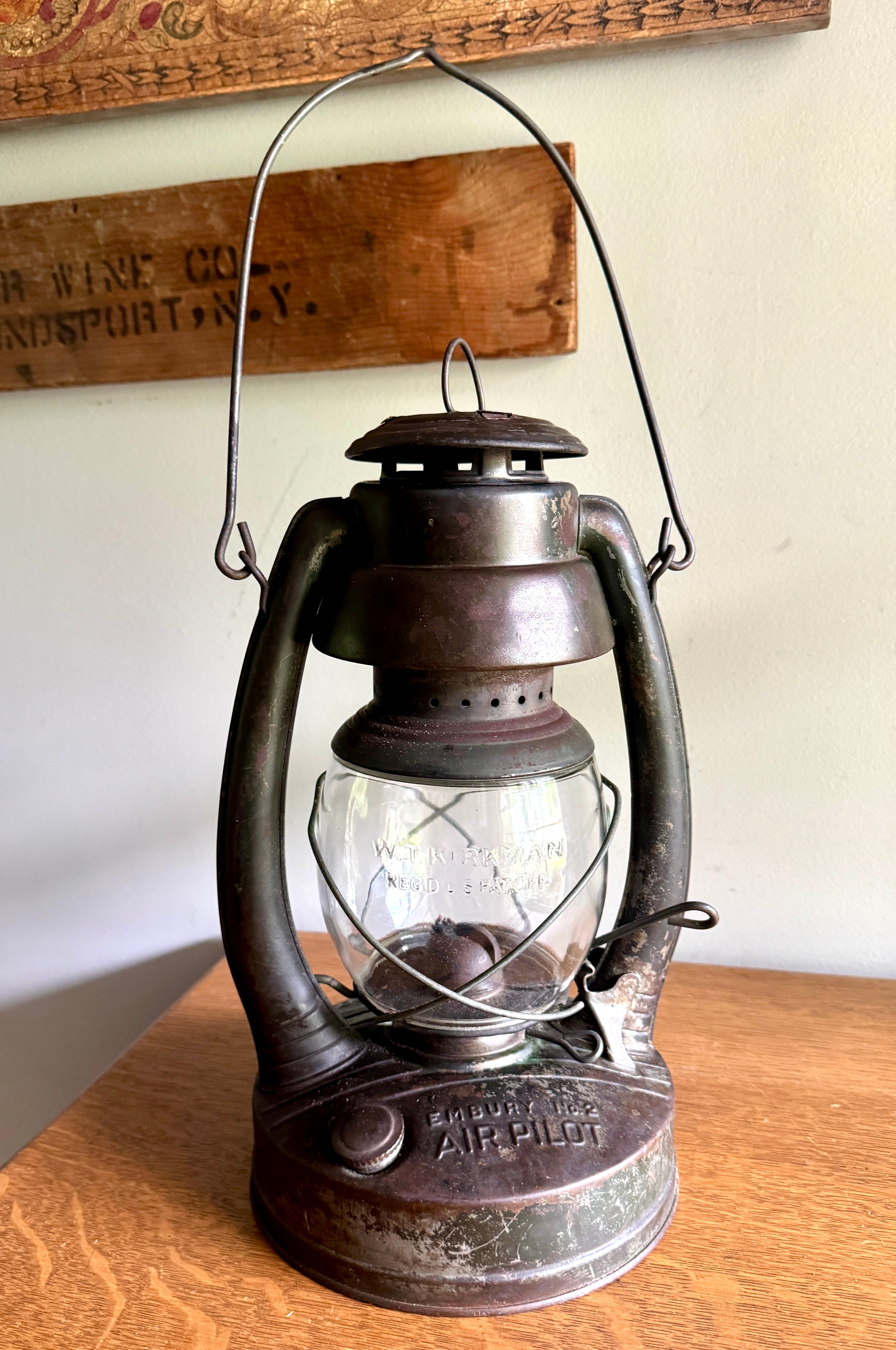 Embury No.2 Air Pilot Lantern ~ Embury MFG. Co. Kerosine Barn Lantern