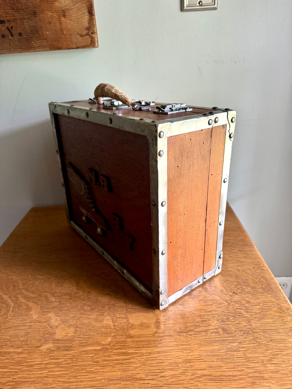 Capitol Arena Roller Skating Wooden Box With Ware Bros. Roller Skates with Wooden Wheels