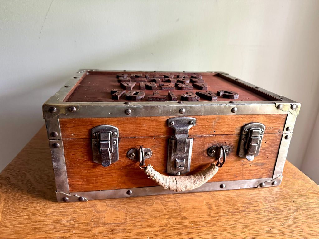 Capitol Arena Roller Skating Wooden Box With Ware Bros. Roller Skates with Wooden Wheels