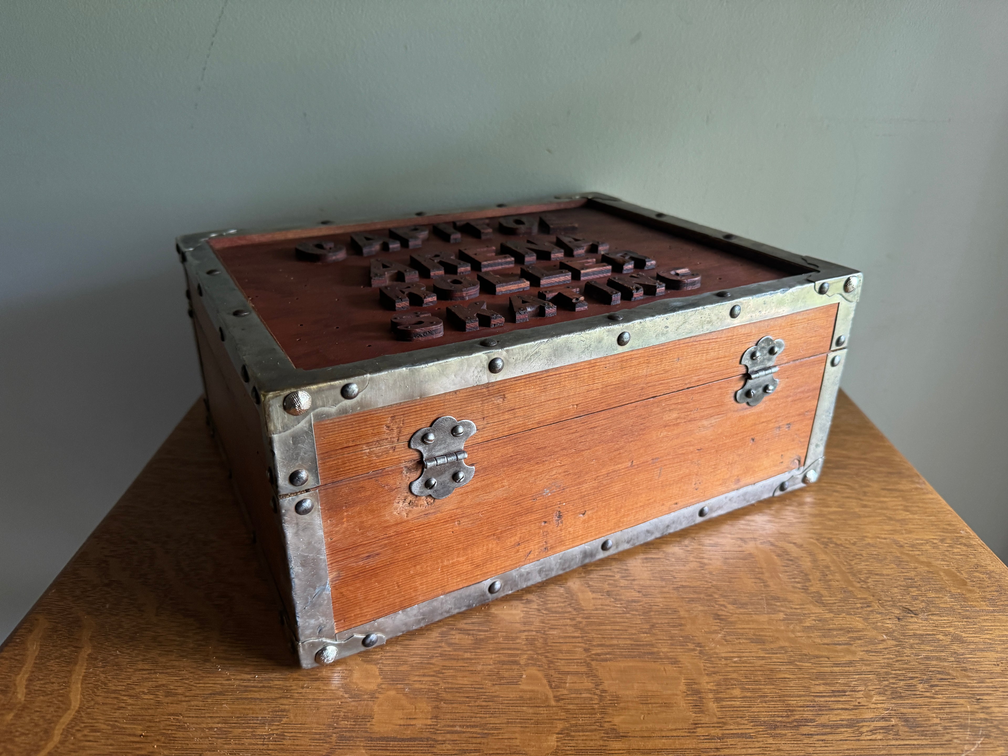 Capitol Arena Roller Skating Wooden Box With Ware Bros. Roller Skates with Wooden Wheels