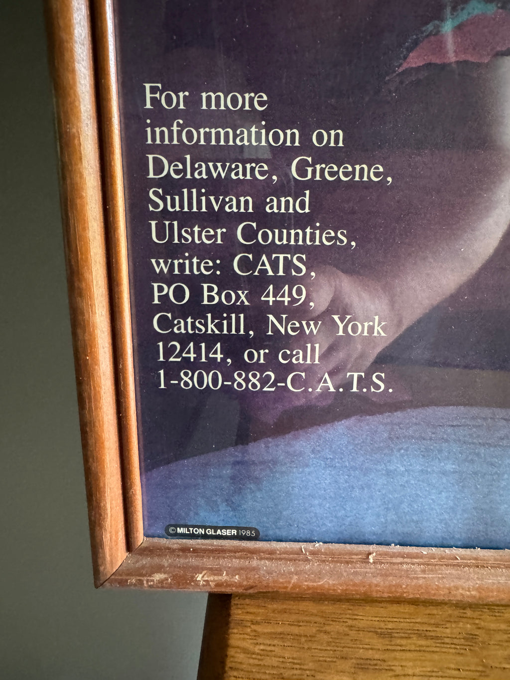 1980's I Love New York Catskills, 1985 - Milton Glaser Poster - I Love NY Campaign  (Poster Only)