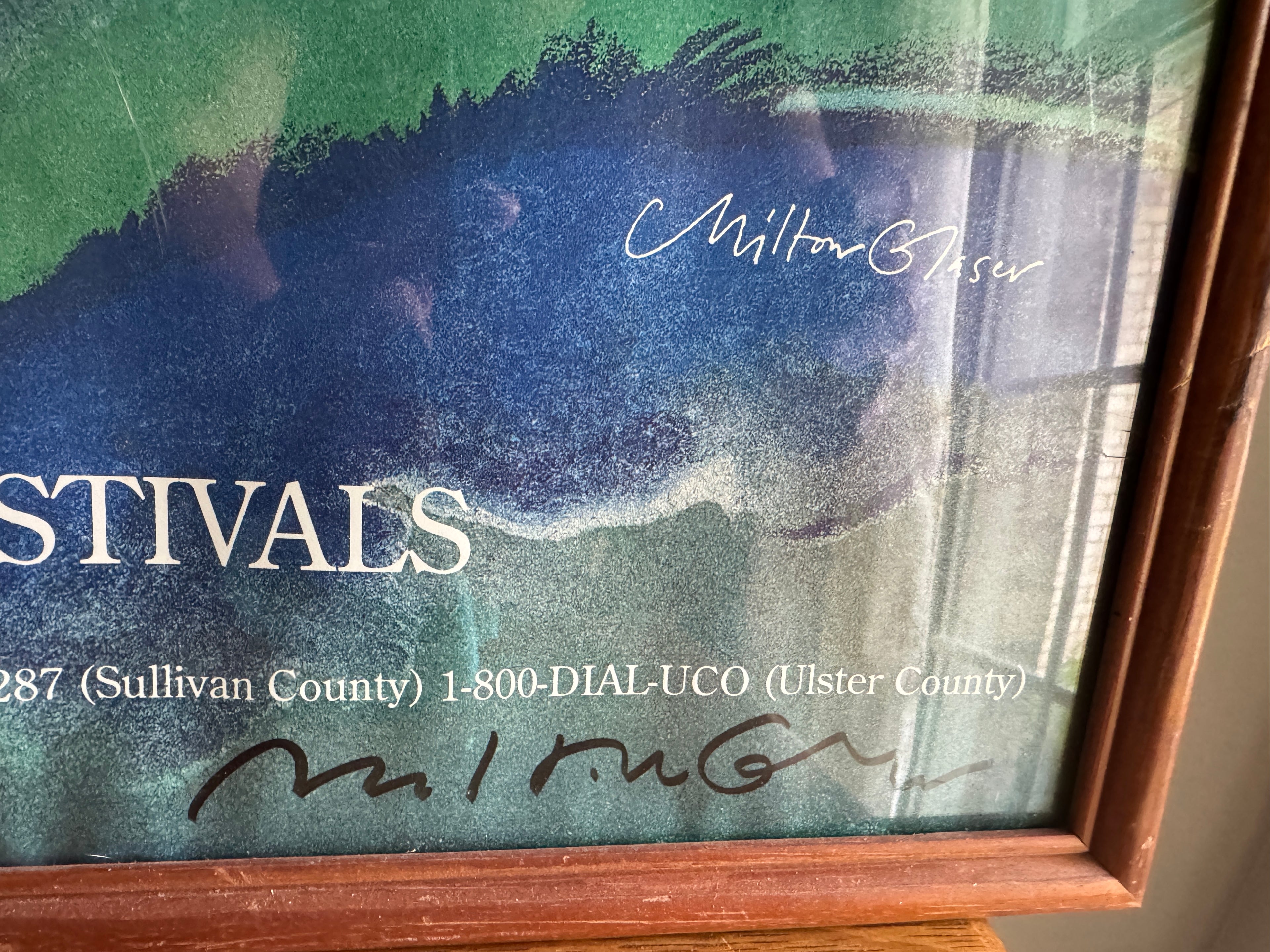 VTG Signed Original Milton Glaser Catskills Poster 1994 Fireworks Fair Festival Perfect (Poster Only)
