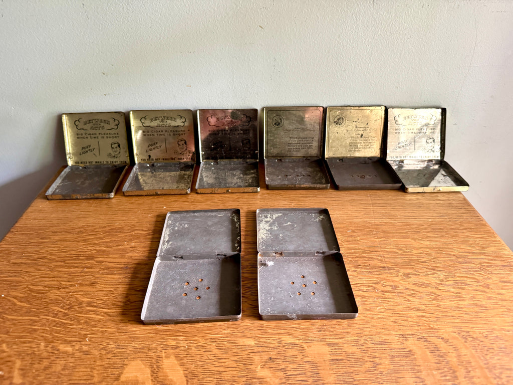 1940's Lot of Between The Acts Little Cigars Tins and Piccadilly Cigar Tins