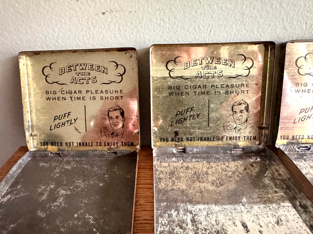 1940's Lot of Between The Acts Little Cigars Tins and Piccadilly Cigar Tins