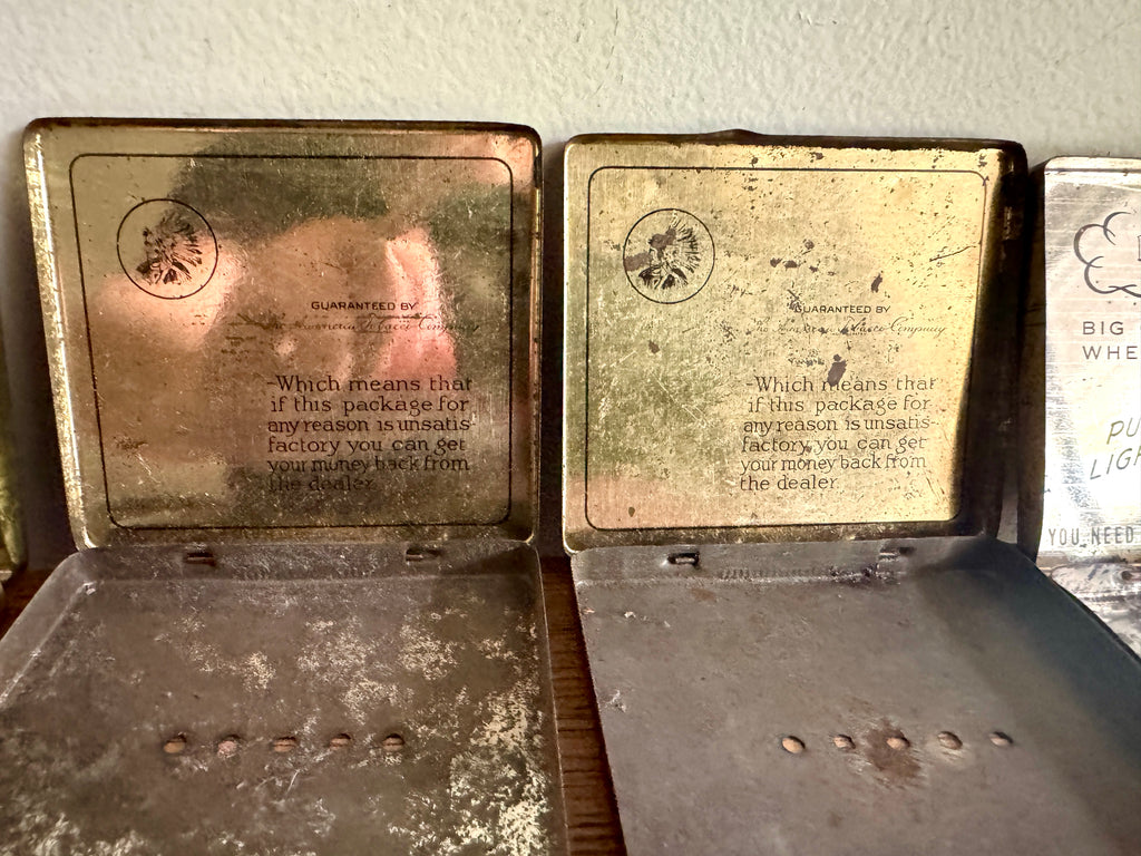 1940's Lot of Between The Acts Little Cigars Tins and Piccadilly Cigar Tins