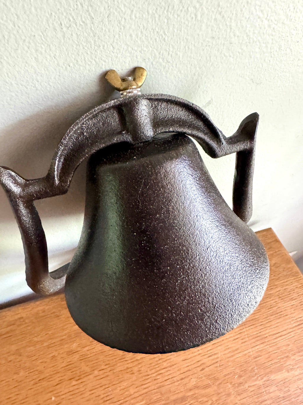 Cast Iron Bell with Longhorn Cattle Mounting Plate