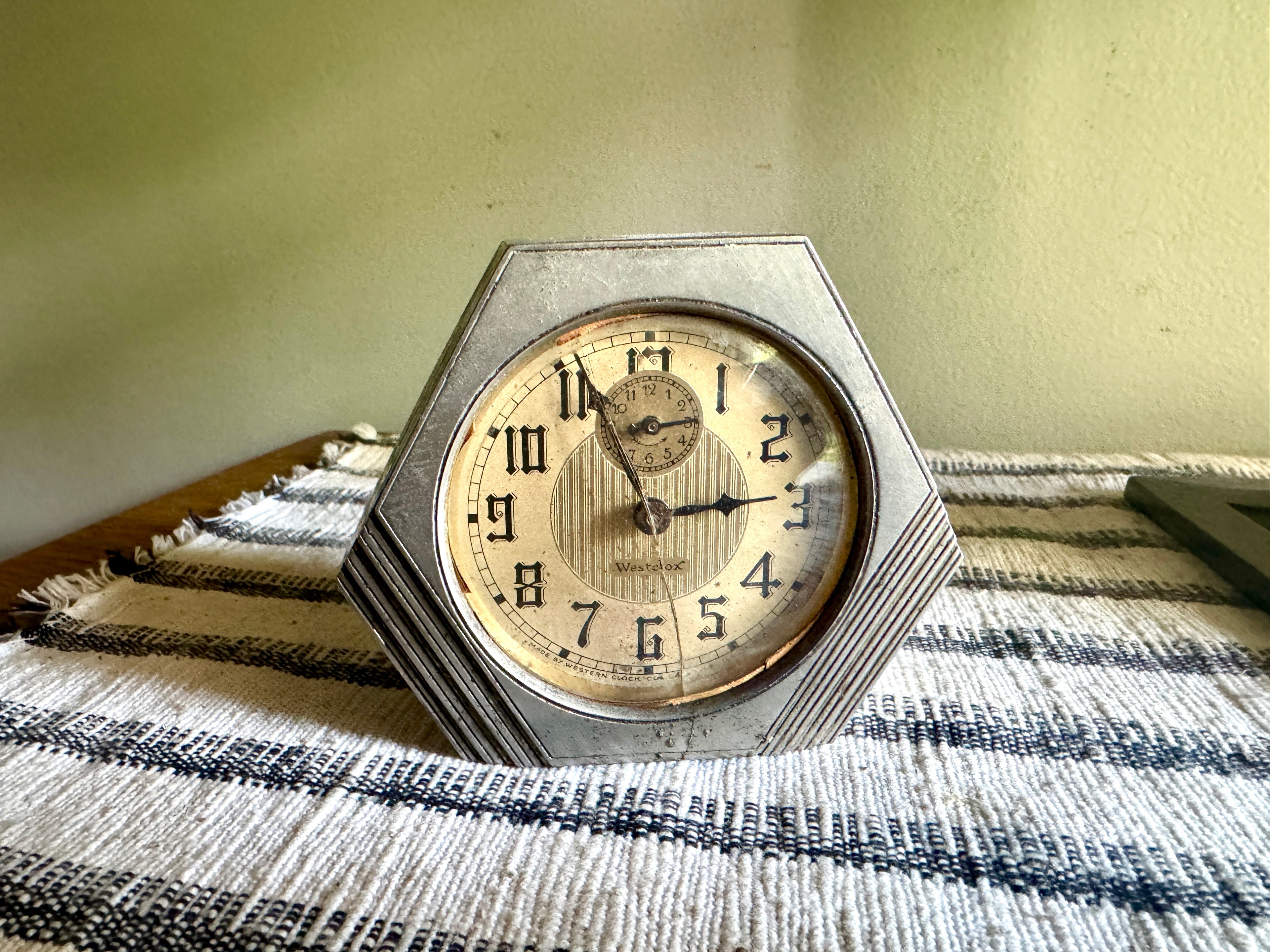 1930's Westclox La Salle Dura Clock | Art Deco Westclox 61-F Clock