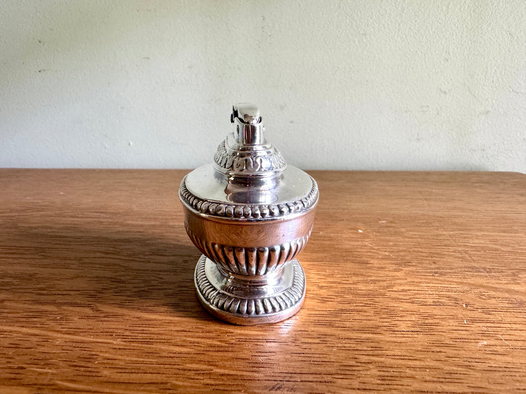 1940’s Working Ronson Silver-plated "Queen Anne" Heavy Table Lighter ~ Art Deco Table Lighter (Copy)