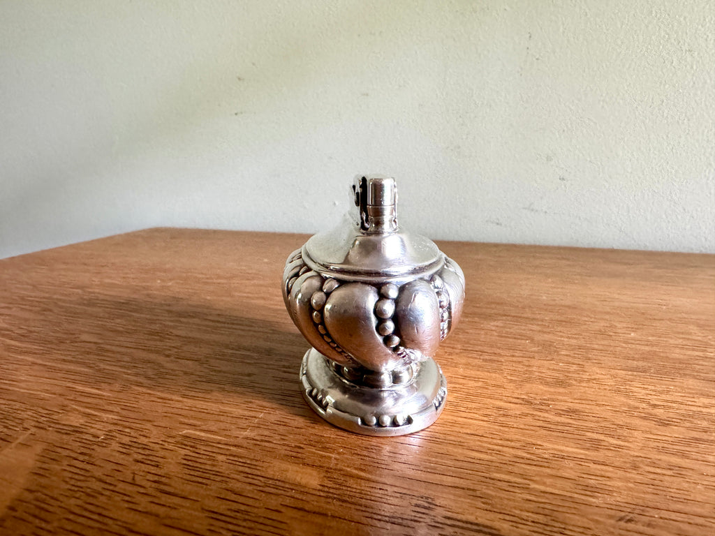 1940’s Working Ronson Silver-plated "CROWN" Heavy Table Lighter ~ Art Deco Table Lighter (Copy)