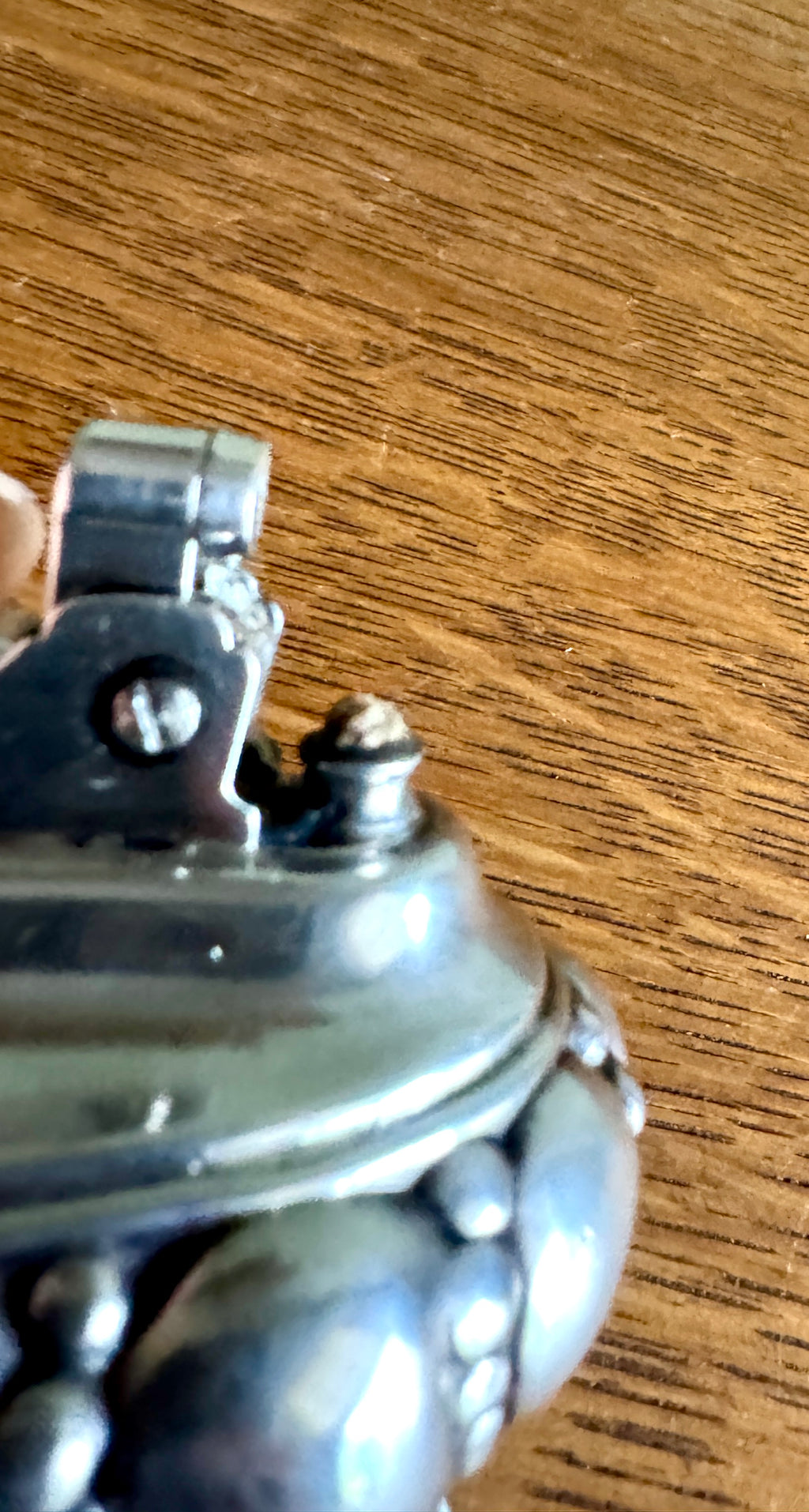 1940’s Working Ronson Silver-plated "CROWN" Heavy Table Lighter ~ Art Deco Table Lighter (Copy)